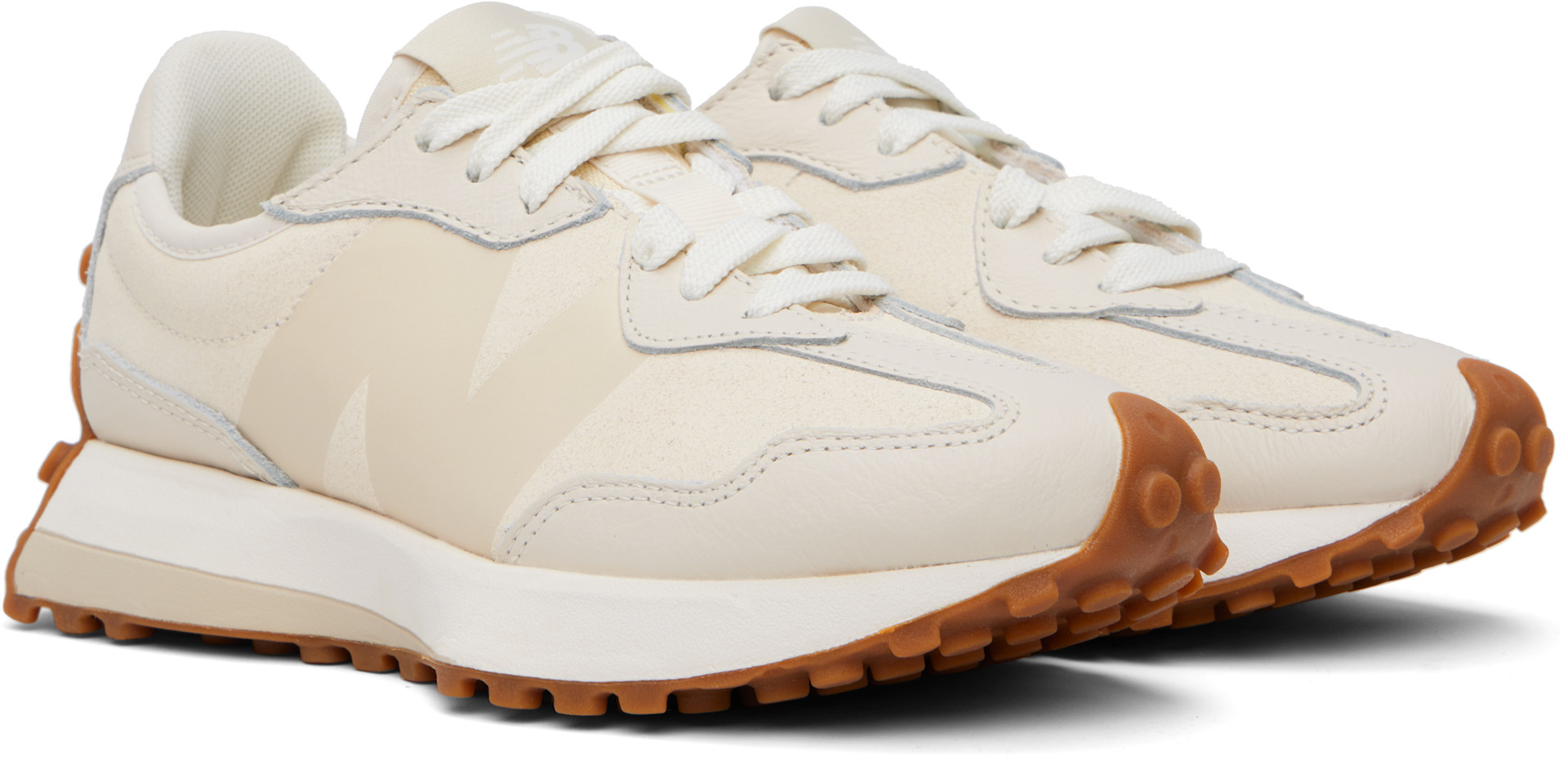 New Balance - Baskets 327 blanc cassé