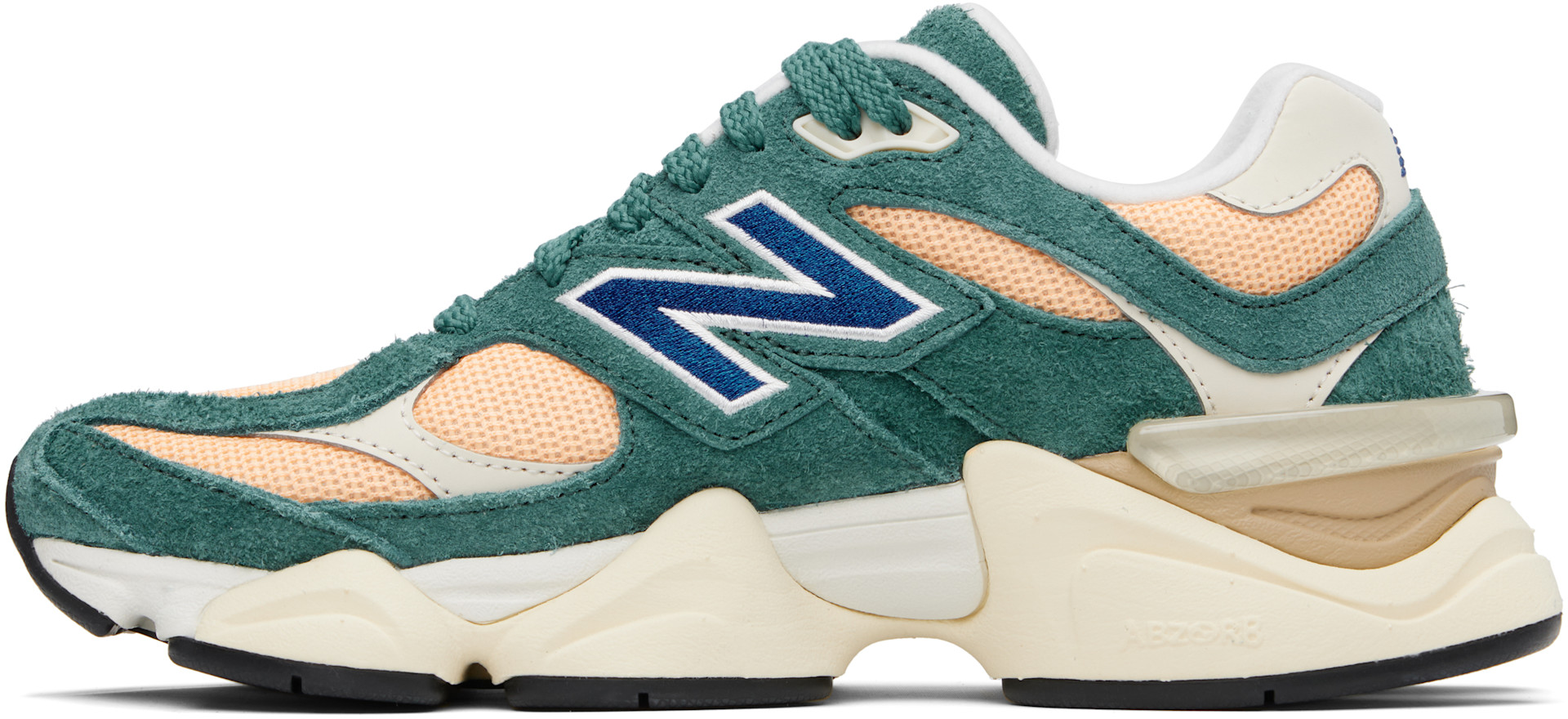 New Balance: グリーン＆オレンジ 9060 スニーカー | SSENSE 日本