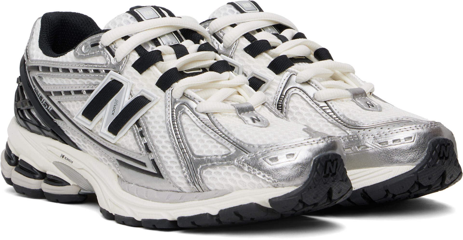 New Balance: White & Silver 1906R Sneakers | SSENSE