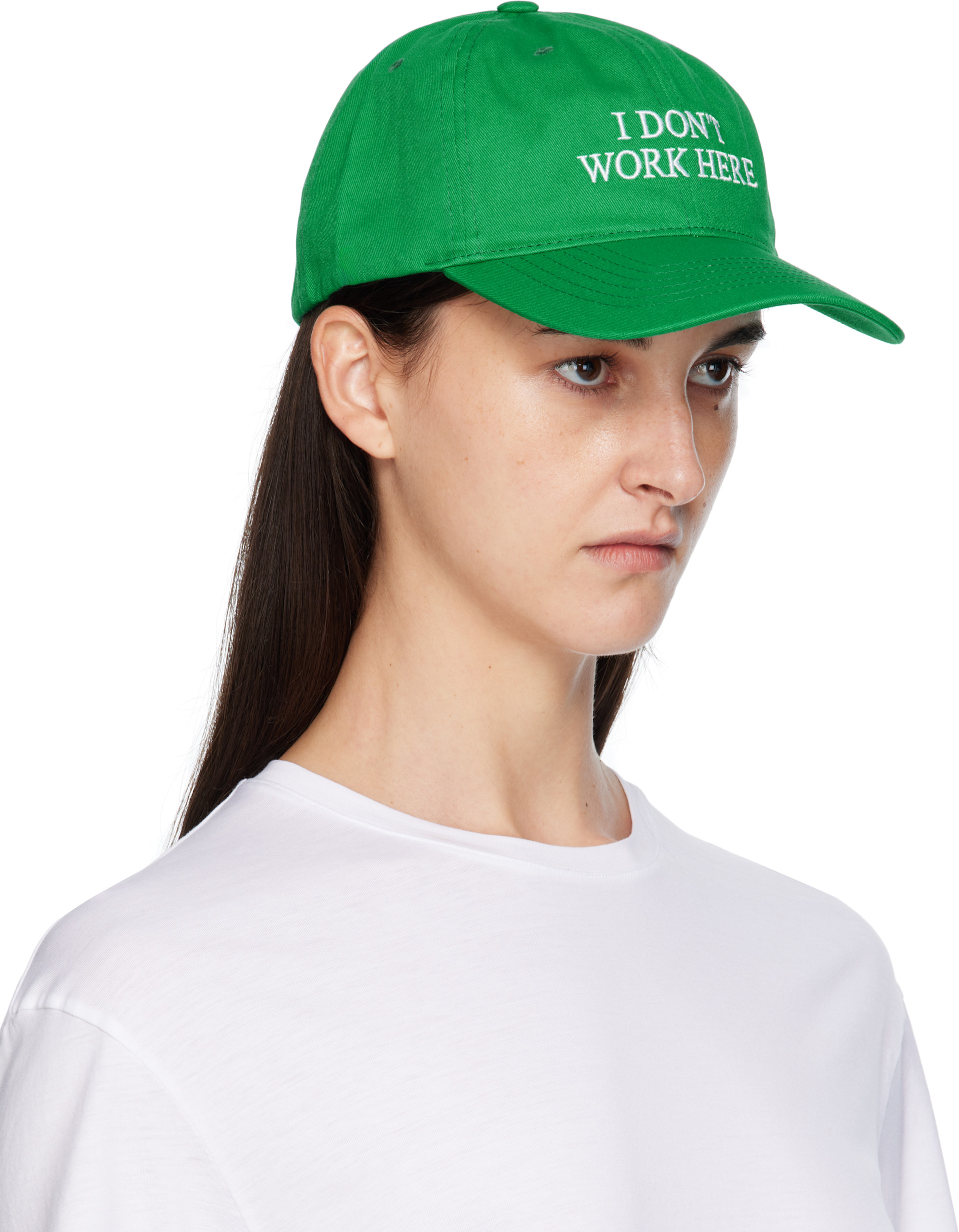 IDEA - グリーン 'SORRY I DON'T WORK HERE' キャップ