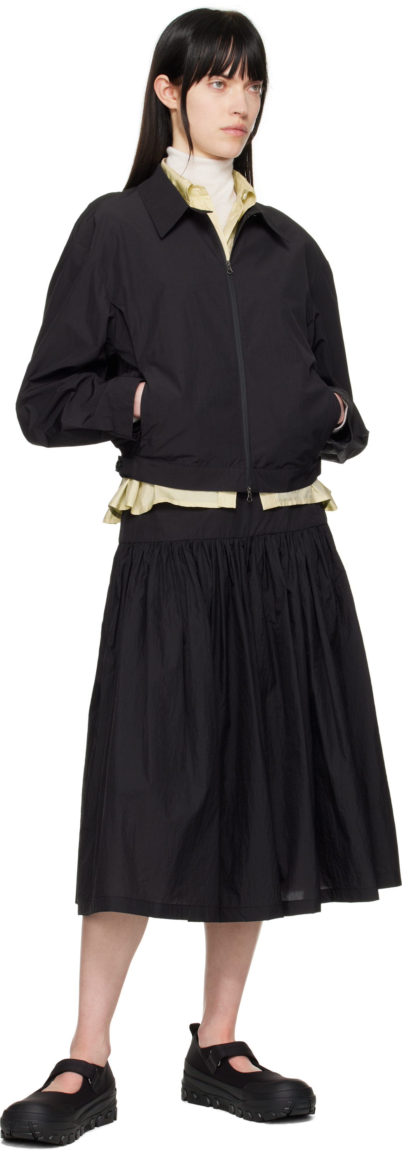 amomento Vibram Mary Jane メリージェーン　US5 AMOMENTO: Black Vibram Mary Jane Ballerina Flats | SSENSE