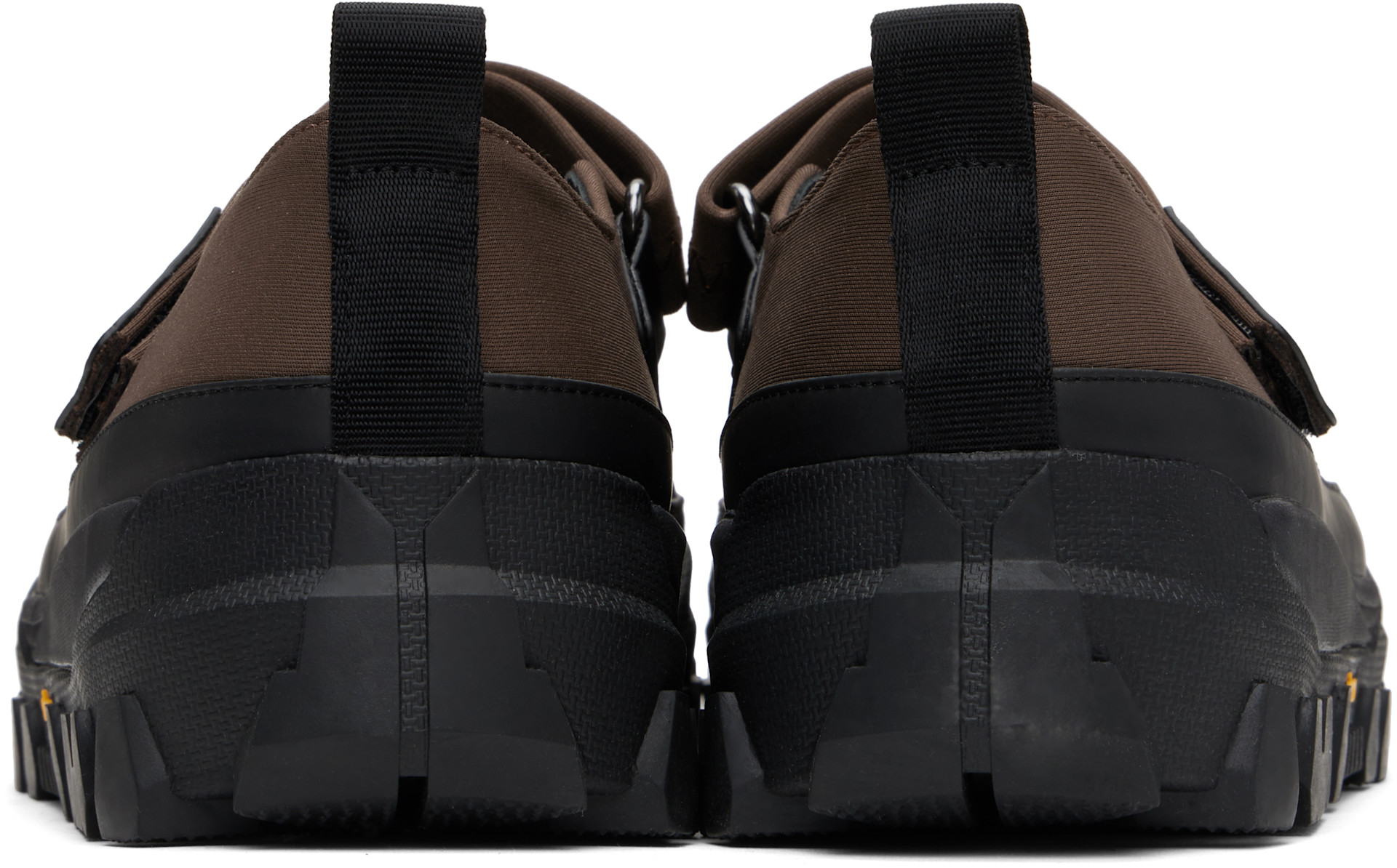 AMOMENTO: Brown & Black Vibram Mary Jane Ballerina Flats | SSENSE