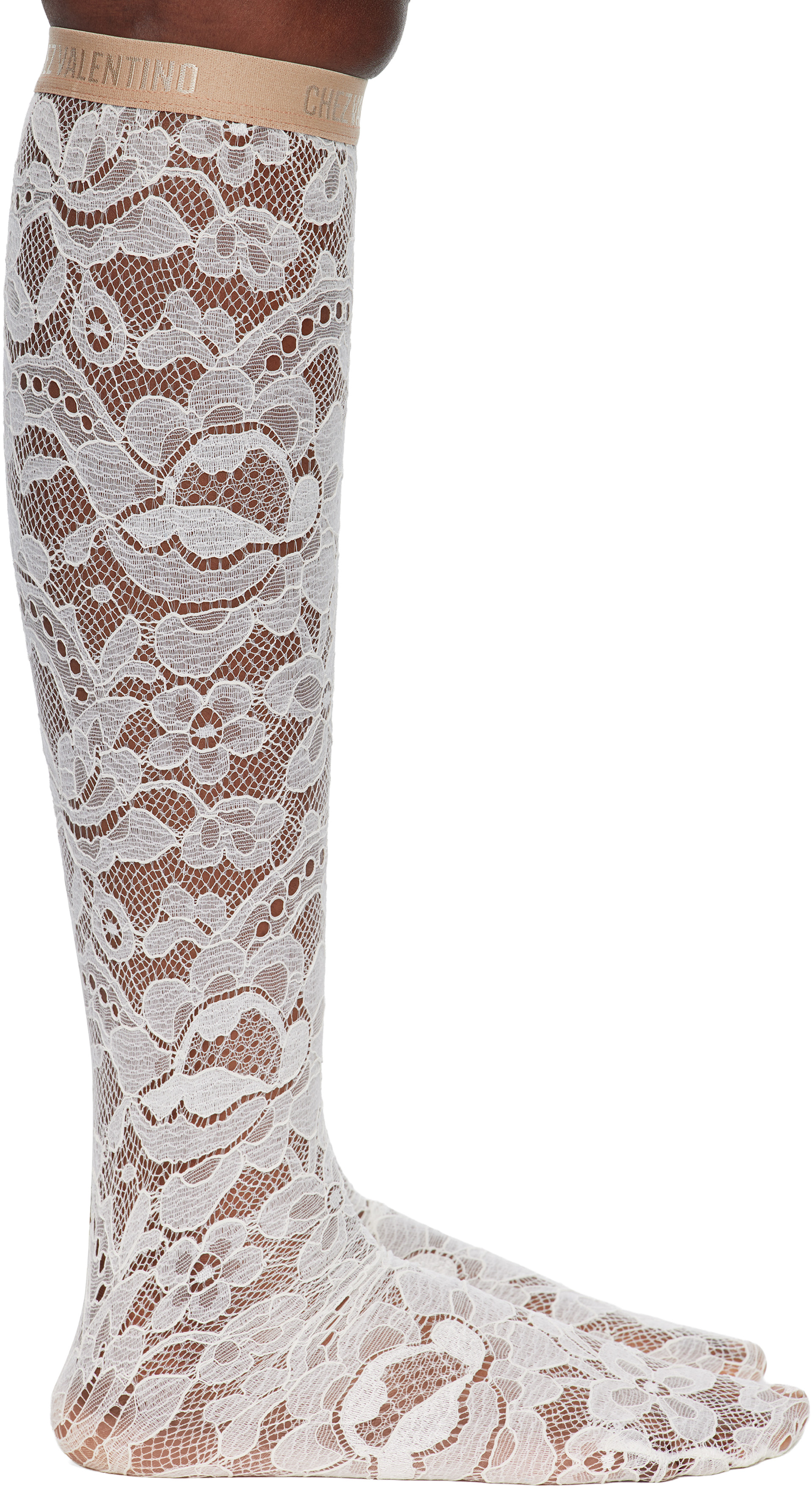 Valentino - Chaussettes blanches en dentelle