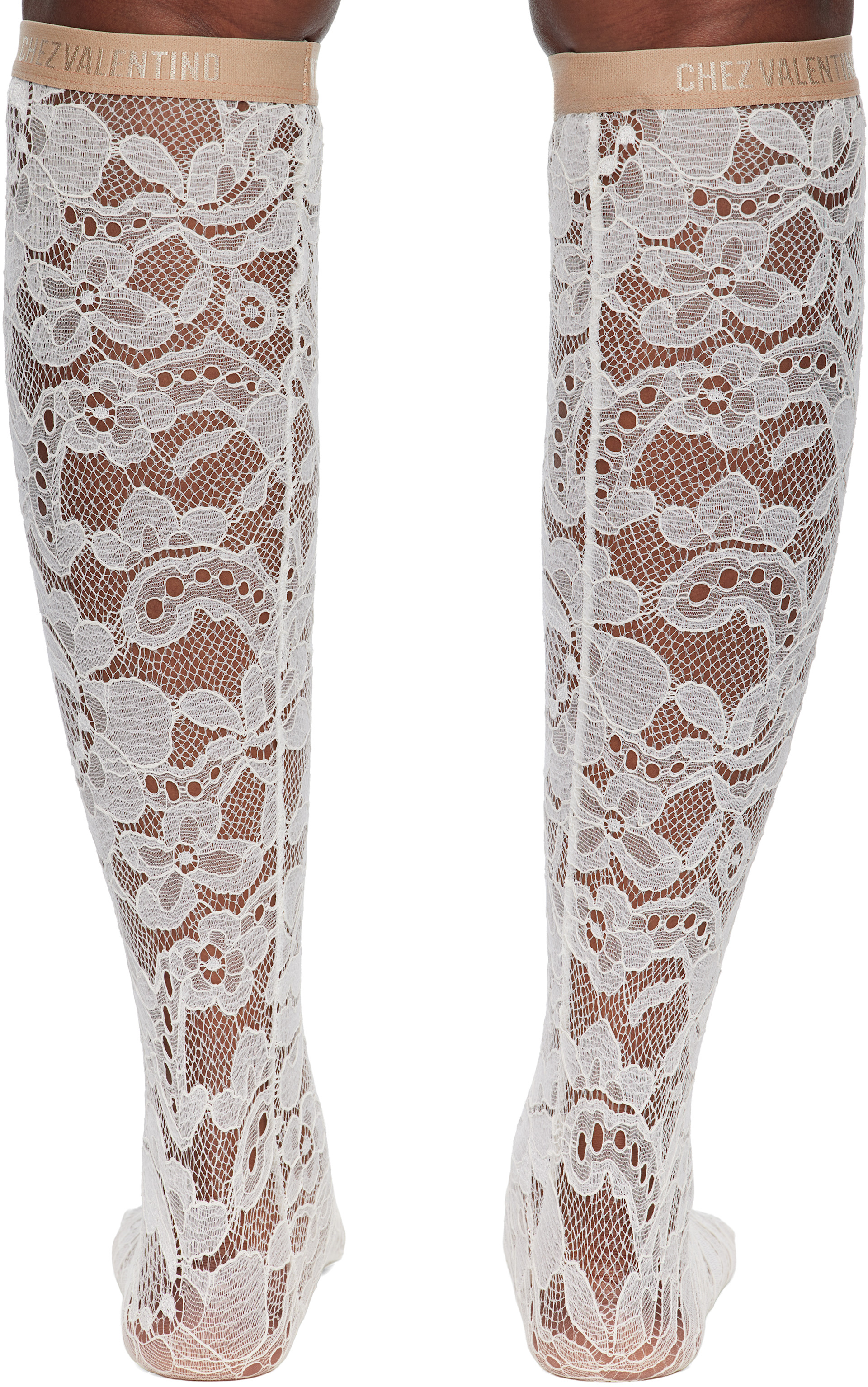 Valentino - Chaussettes blanches en dentelle