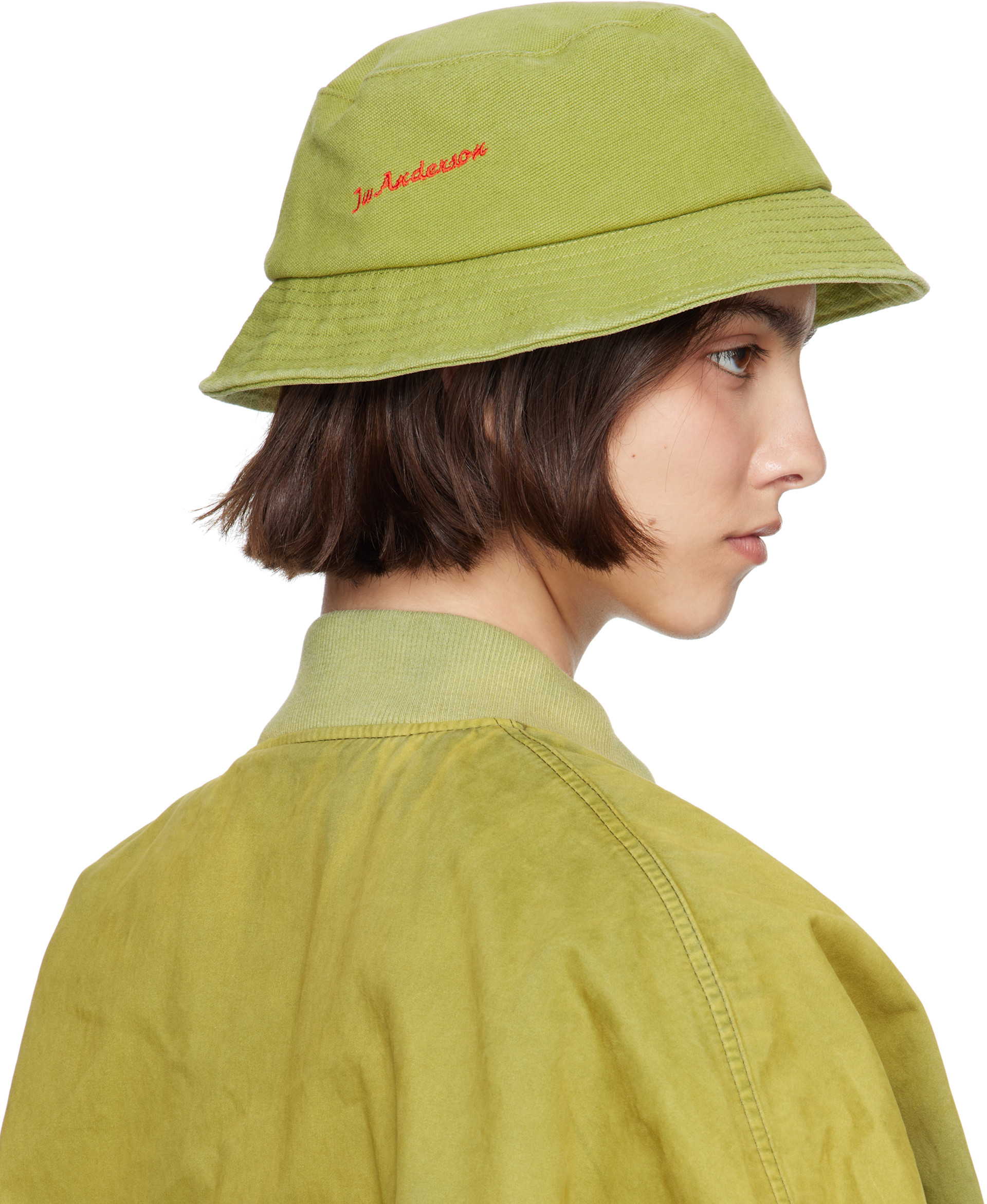JW Anderson: カーキ Anchor Logo バケットハット | SSENSE 日本