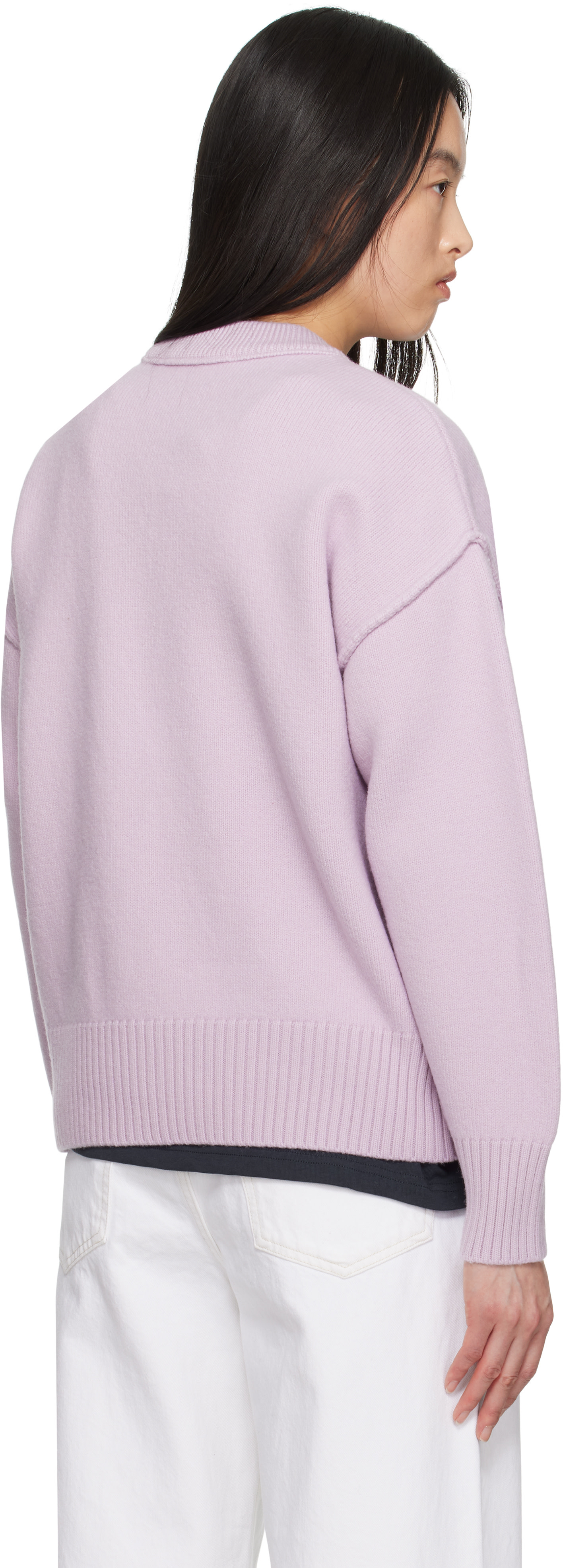 [希少]AMI PARIS SSENSE限定 Ami de Coeur セーター AMI Paris: Purple Wool Ami de Coeur Sweater | SSENSE Canada