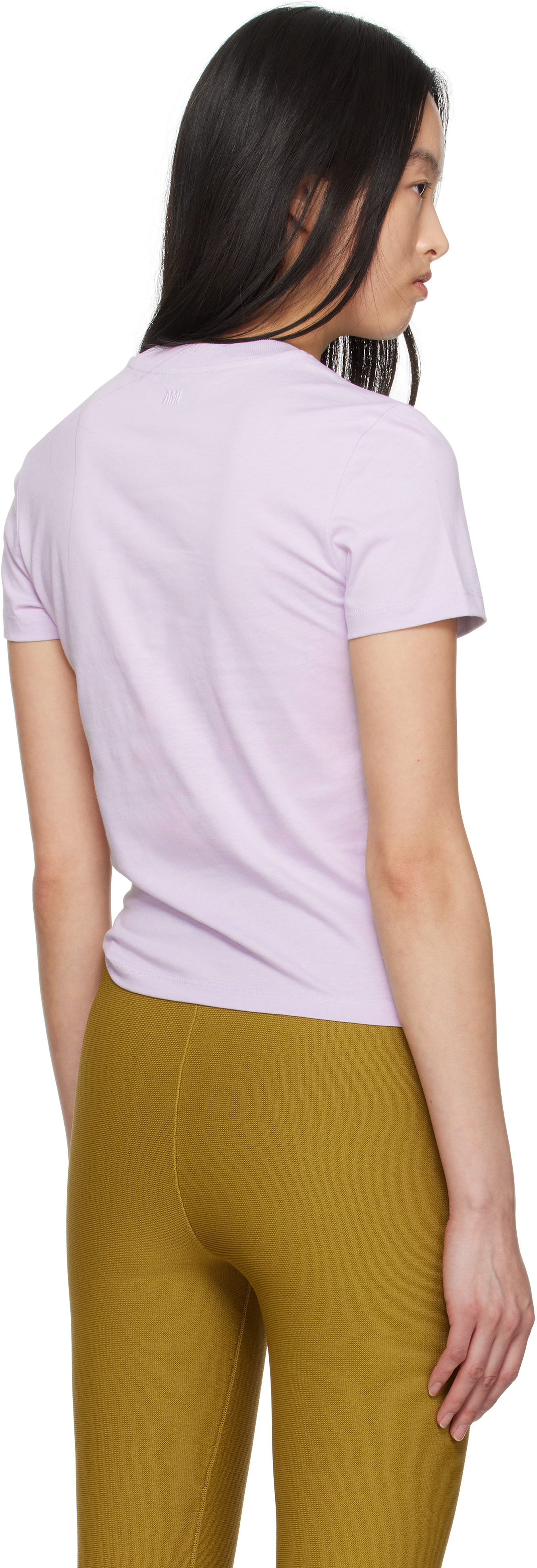 トップス Ami line tops AMI Paris: Purple Cotton Cropped T-shirt | SSENSE Canada