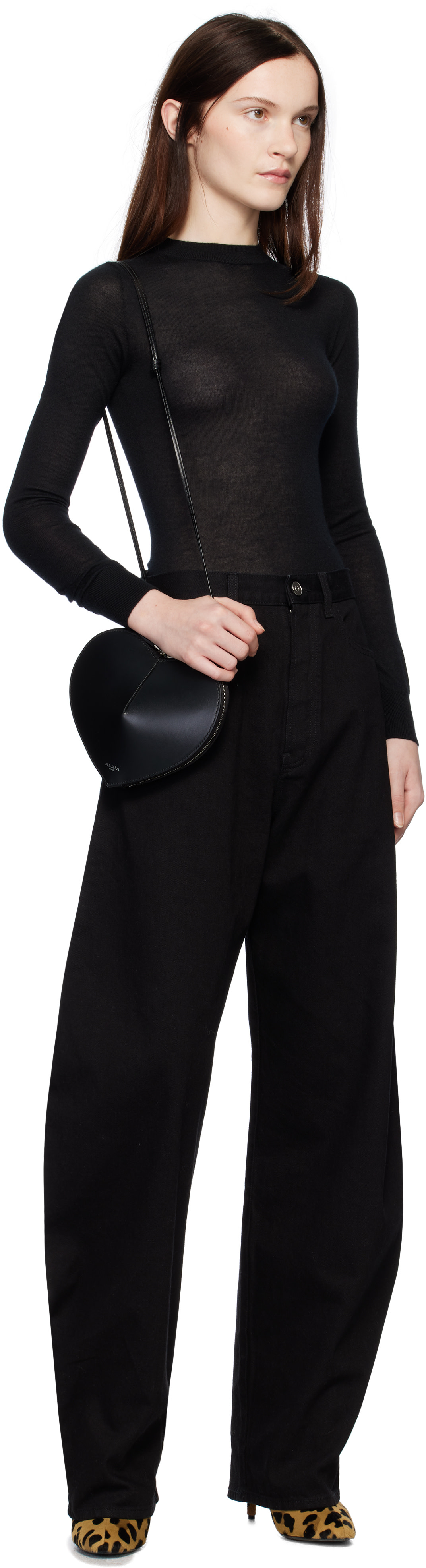 ALAÏA - Sac 'Le cœur' noir
