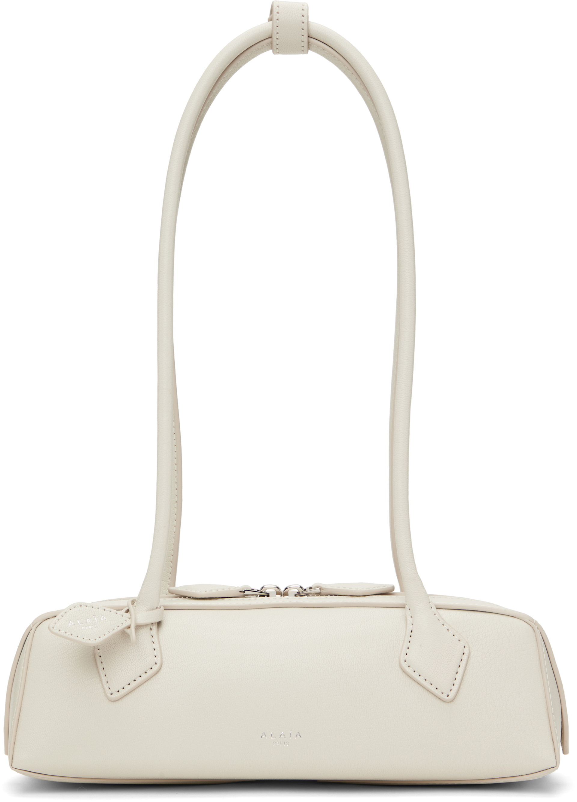 ALAÏA - Petit sac 'Le teckel' blanc cassé