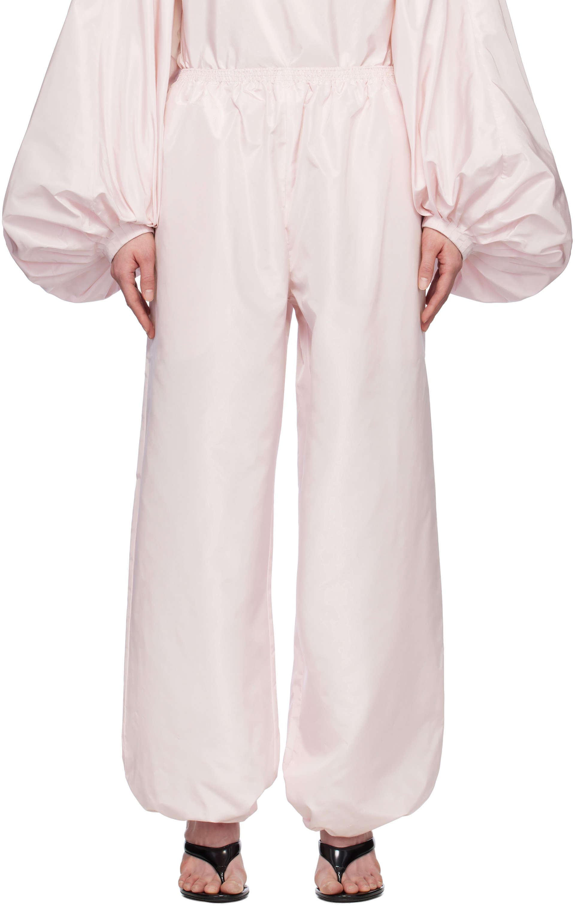 ALAÏA - Pantalon bouffant rose