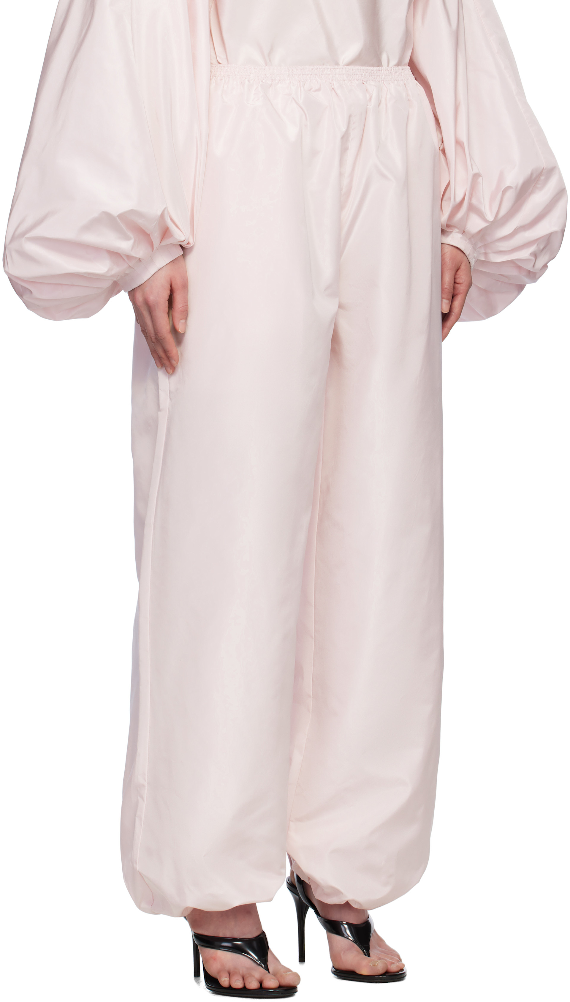 ALAÏA - Pantalon bouffant rose