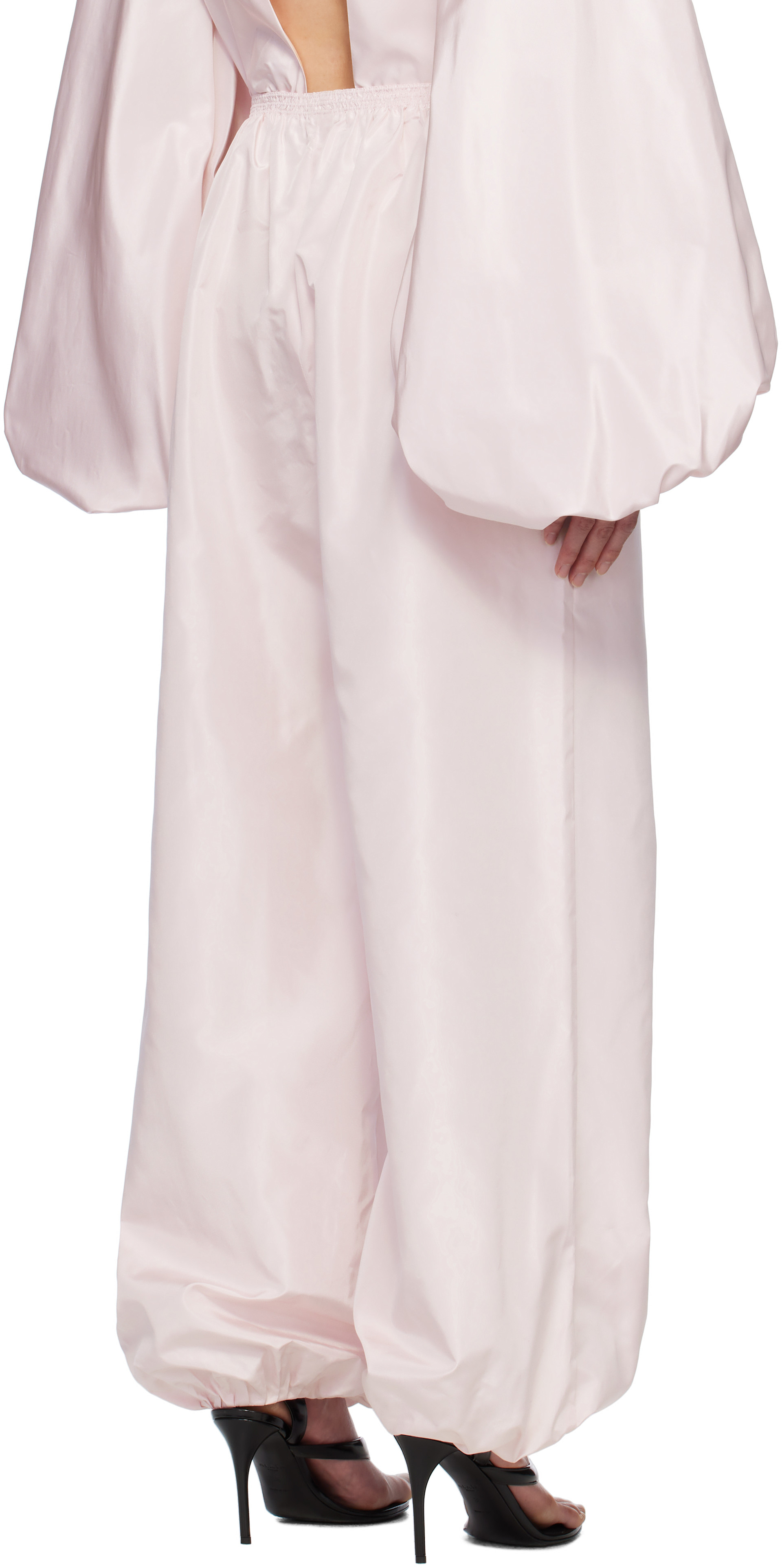 ALAÏA - Pantalon bouffant rose