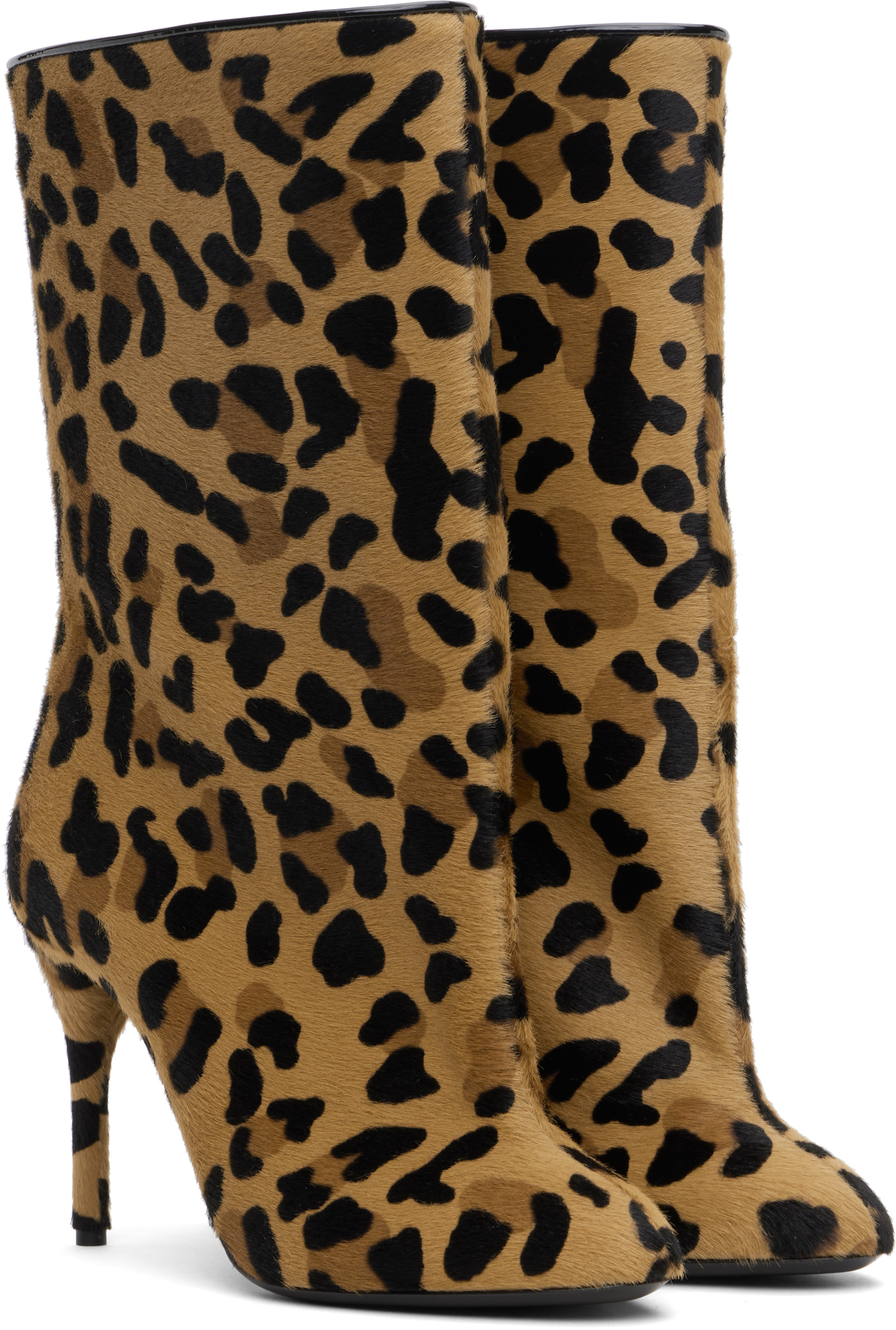 ALAÏA - Bottes 90 brun clair et noir