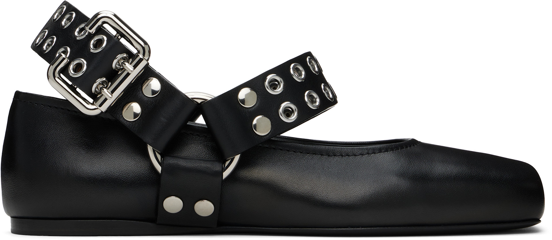 ALAÏA - Ballerines Biker noires