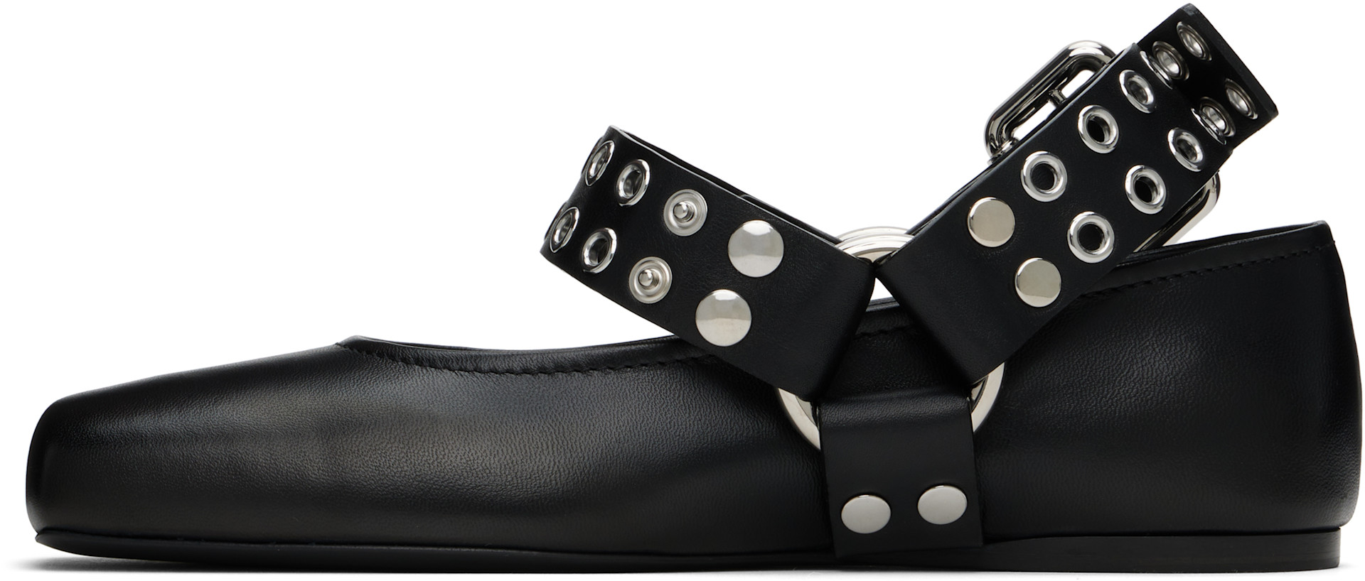 ALAÏA - Ballerines Biker noires