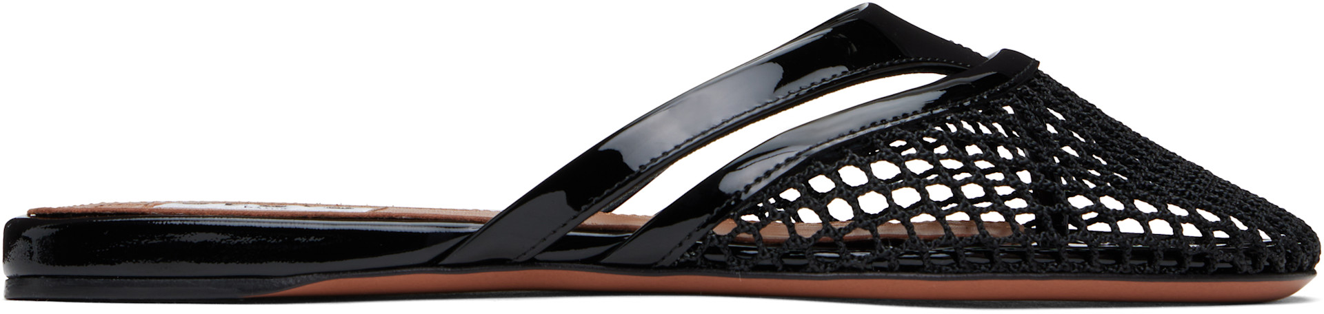 ALAÏA - Mules noires en résille