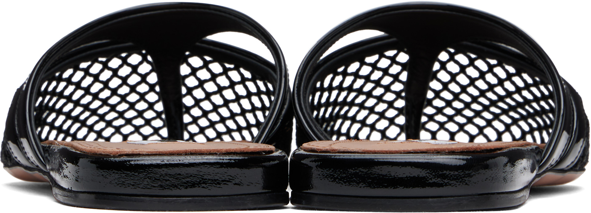 ALAÏA - Mules noires en résille