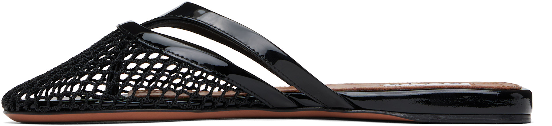 ALAÏA - Mules noires en résille