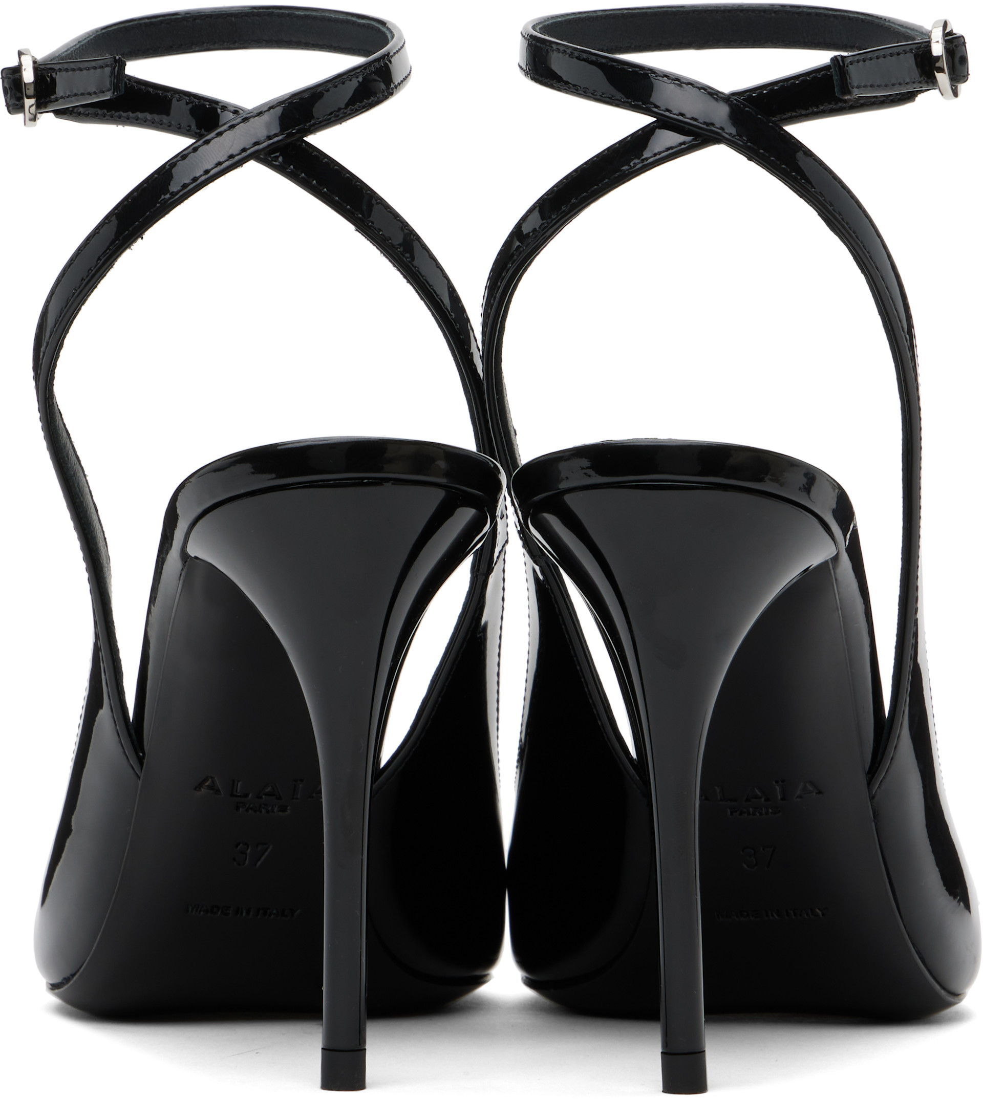 ALAÏA 新品フラワーブラックハイヒールパンプス ブラック