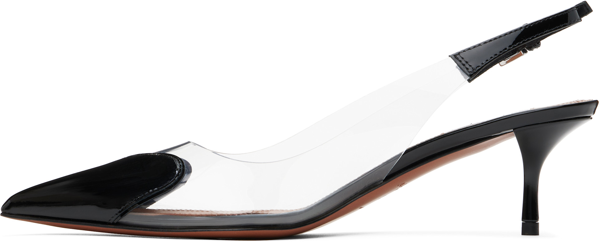 ALAÏA: Black Le Coeur Slingback Heels | SSENSE Canada