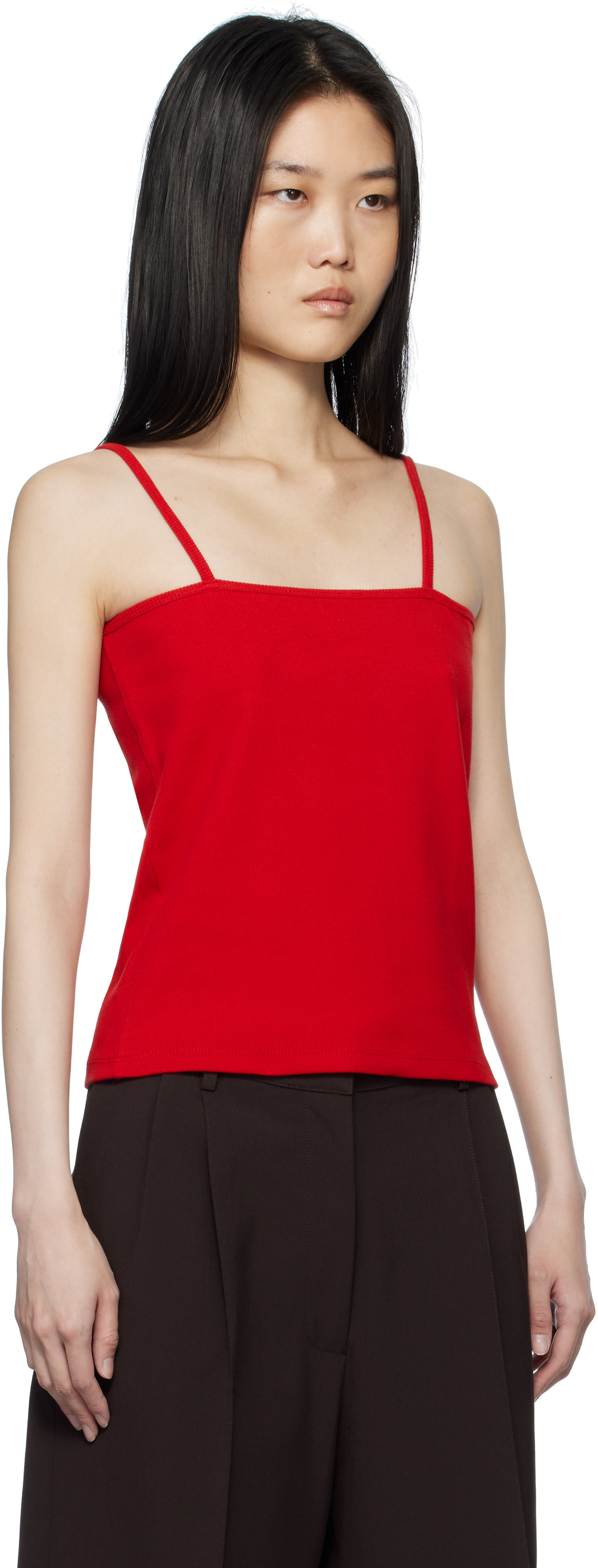 LE17SEPTEMBRE: Red Square Neck Tank Top | SSENSE United Kingdom