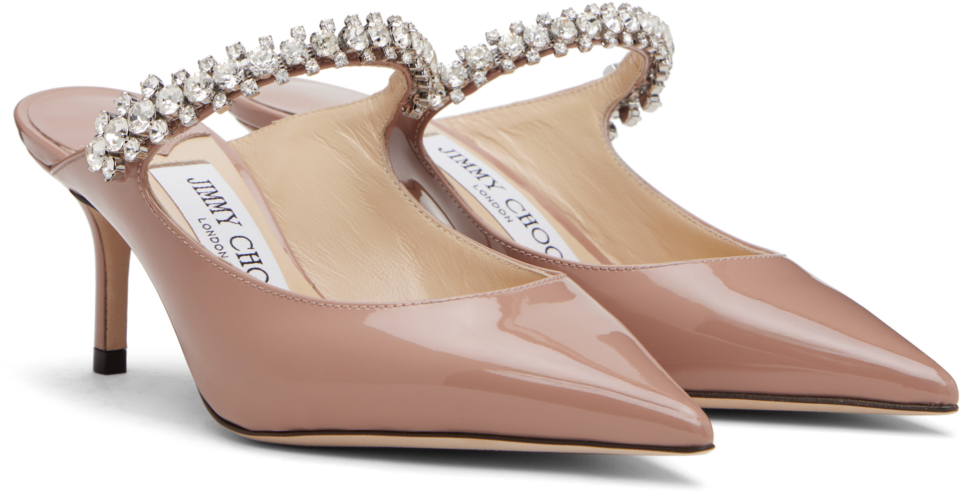 Jimmy Choo: Pink Bing 65 Mules | SSENSE