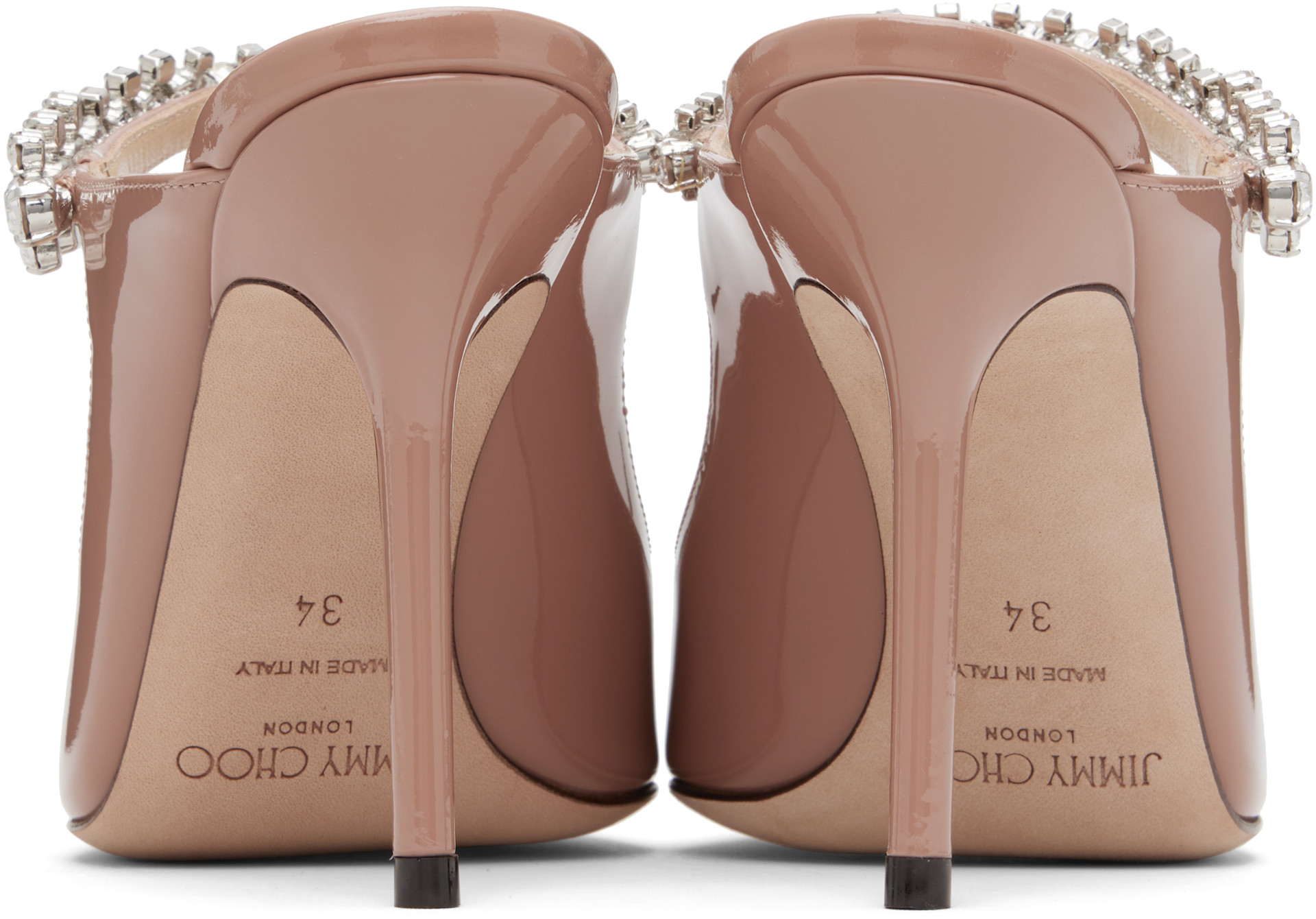 Jimmy Choo: Pink Bing 100 Mules | SSENSE