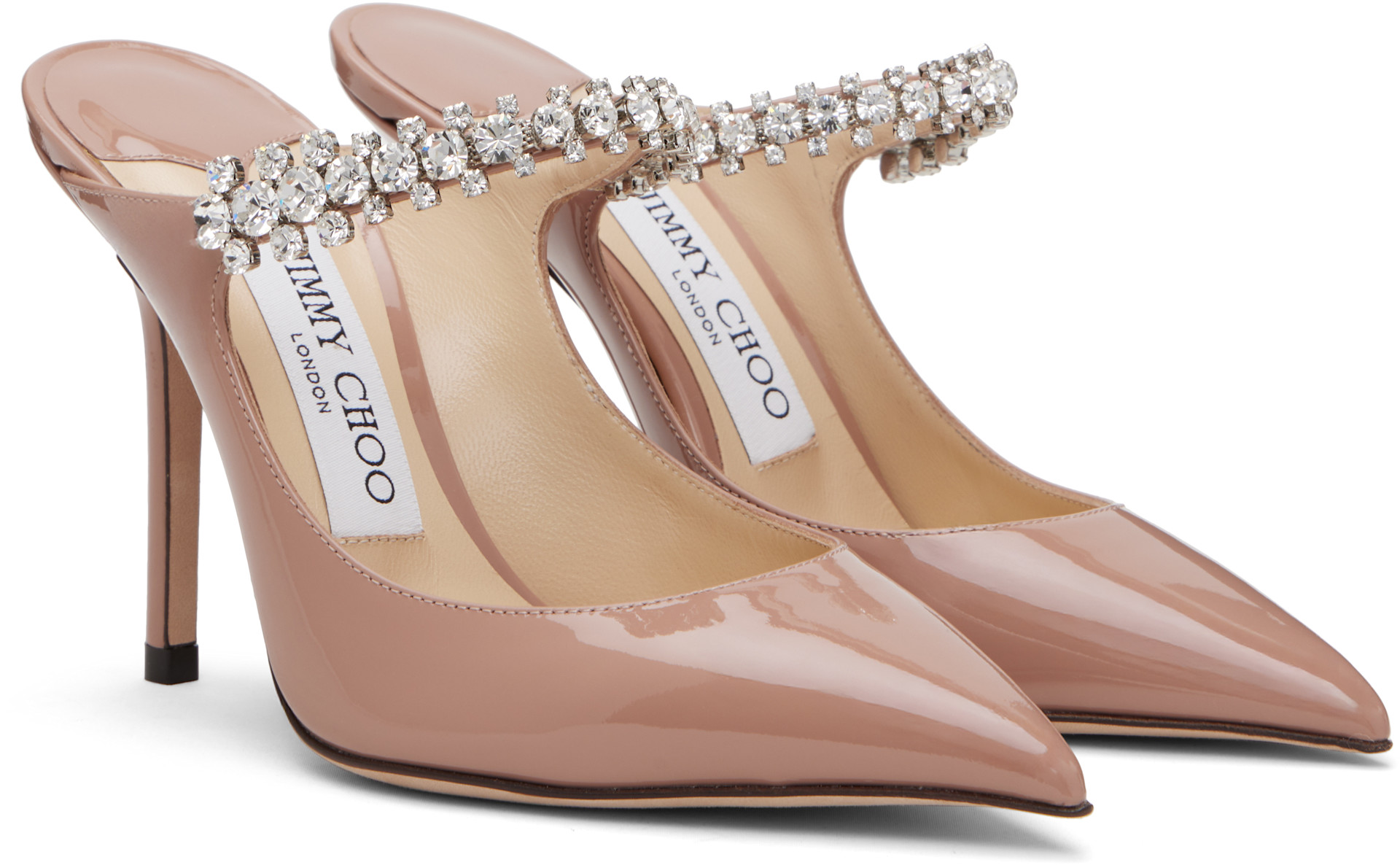 Jimmy Choo: Pink Bing 100 Mules | SSENSE