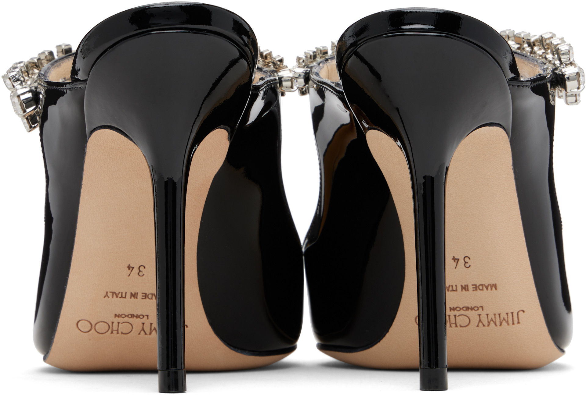 Jimmy Choo: ブラック Bing 100 ミュール | SSENSE 日本