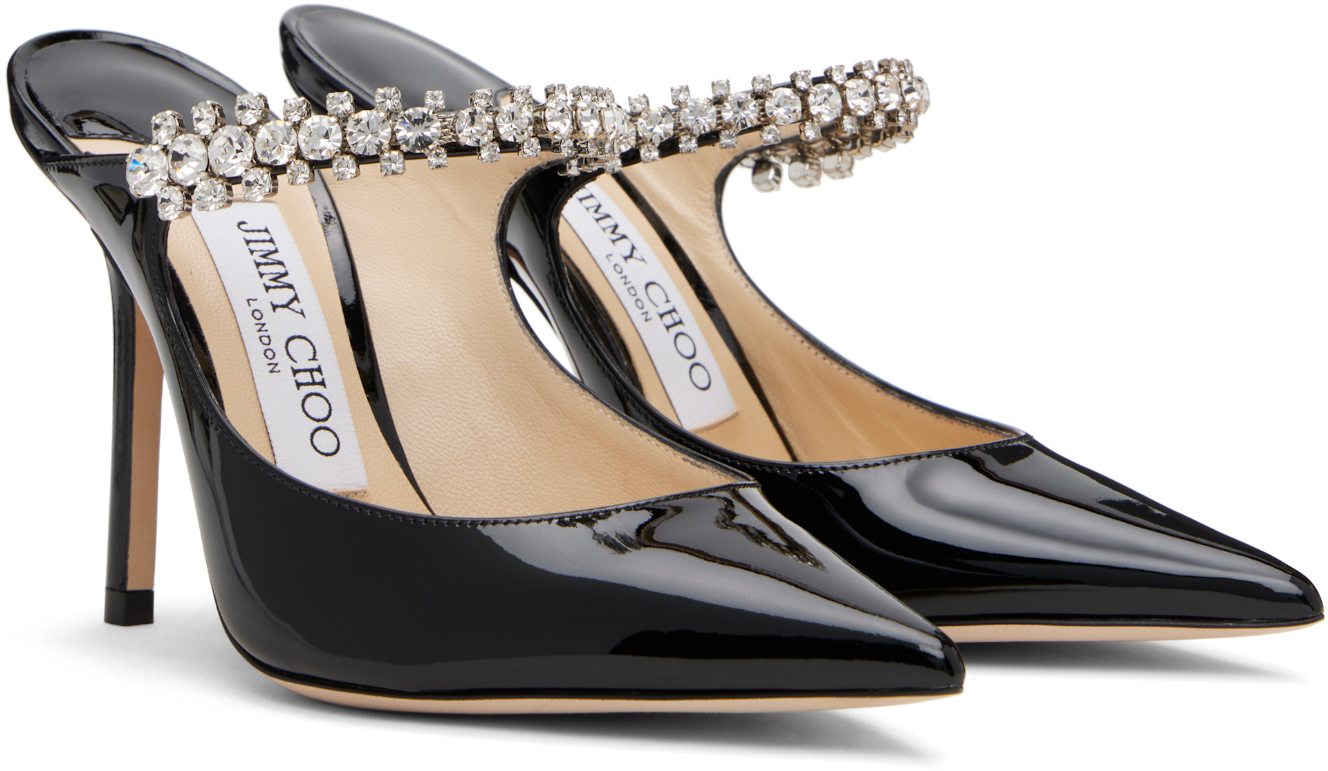 Jimmy Choo: ブラック Bing 100 ミュール | SSENSE 日本