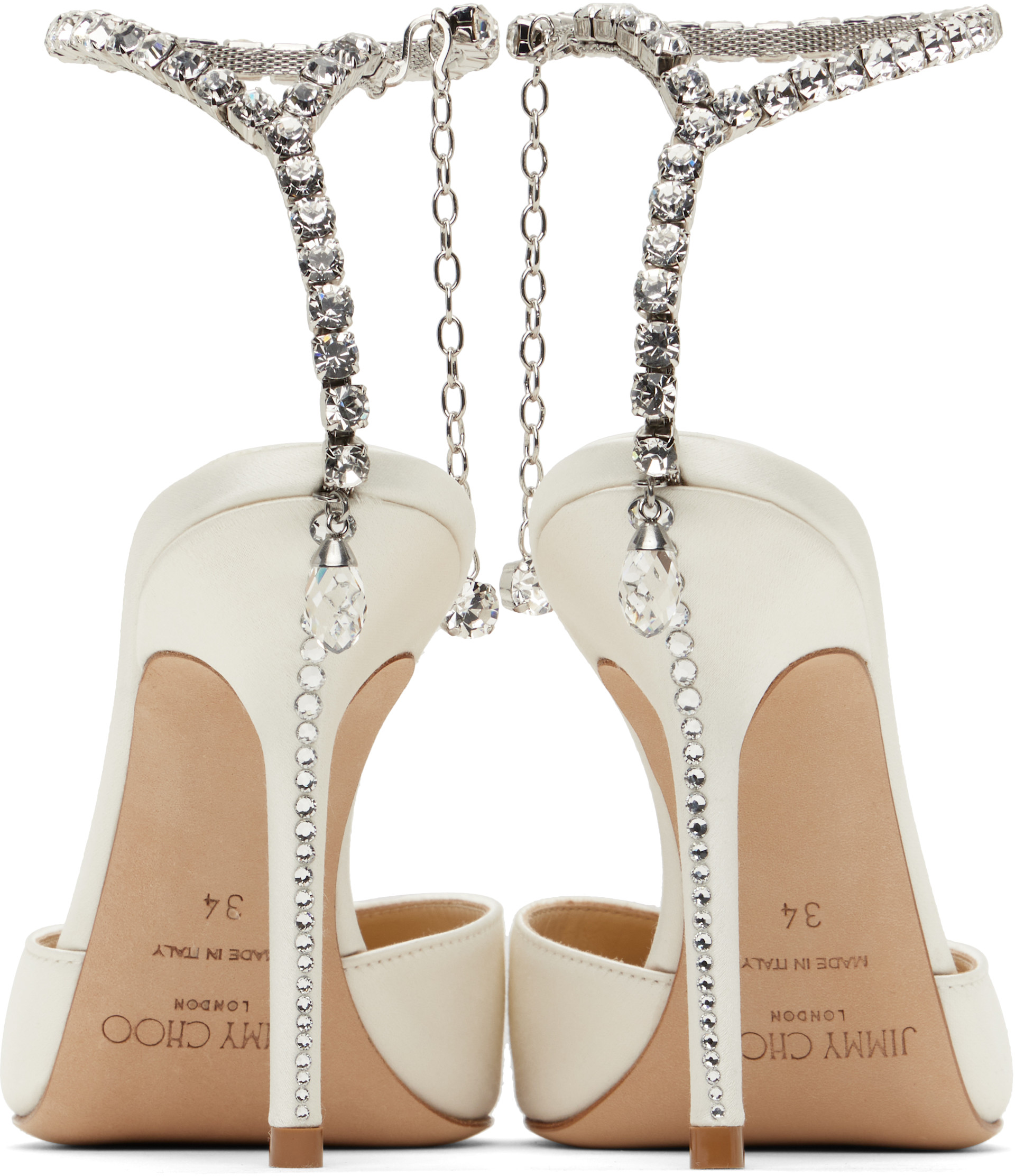 Jimmy Choo: Off-White Saeda 100 Heels | SSENSE