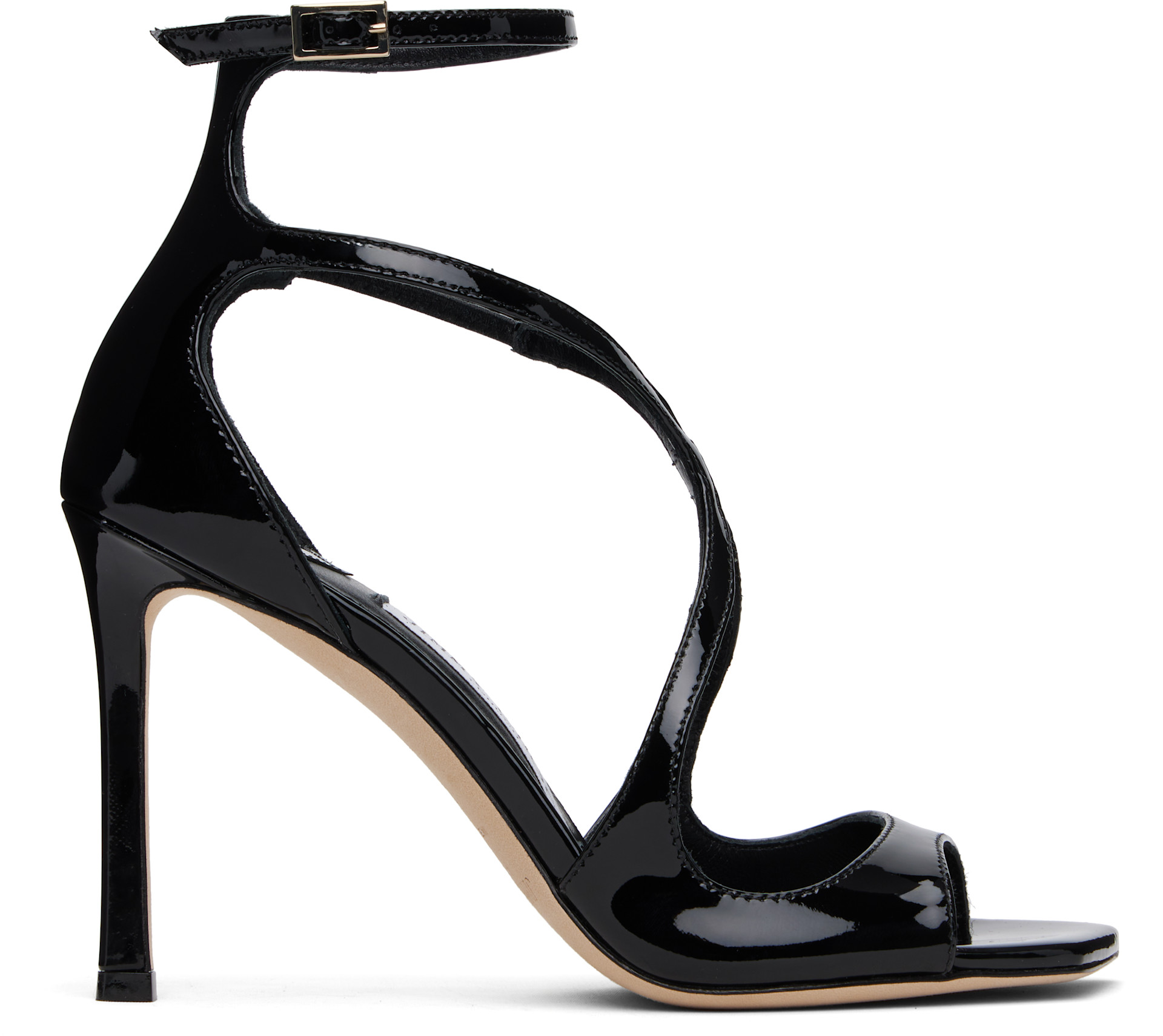 ちか　38 Jimmy Choo: Black Azia 95 Heeled Sandals | SSENSE