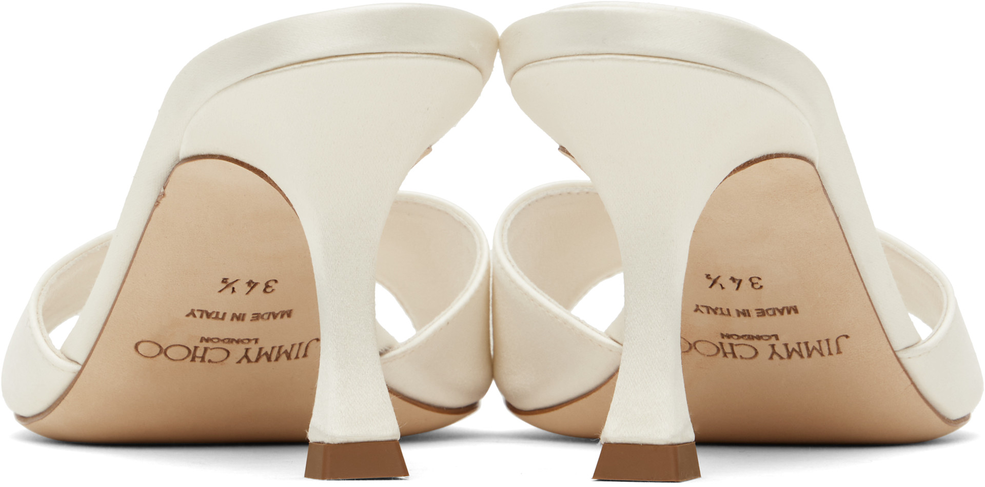 Jimmy Choo: Off-White Skye 70 Heeled Sandals | SSENSE Canada