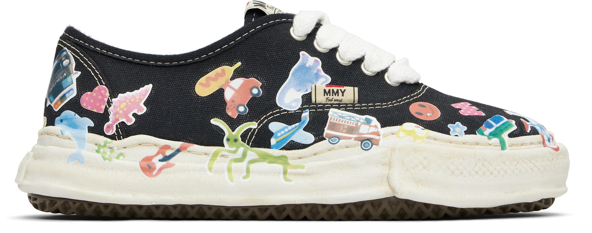 Maison MIHARA YASUHIRO: Black 'Baker' OG Sole Sticker Canvas