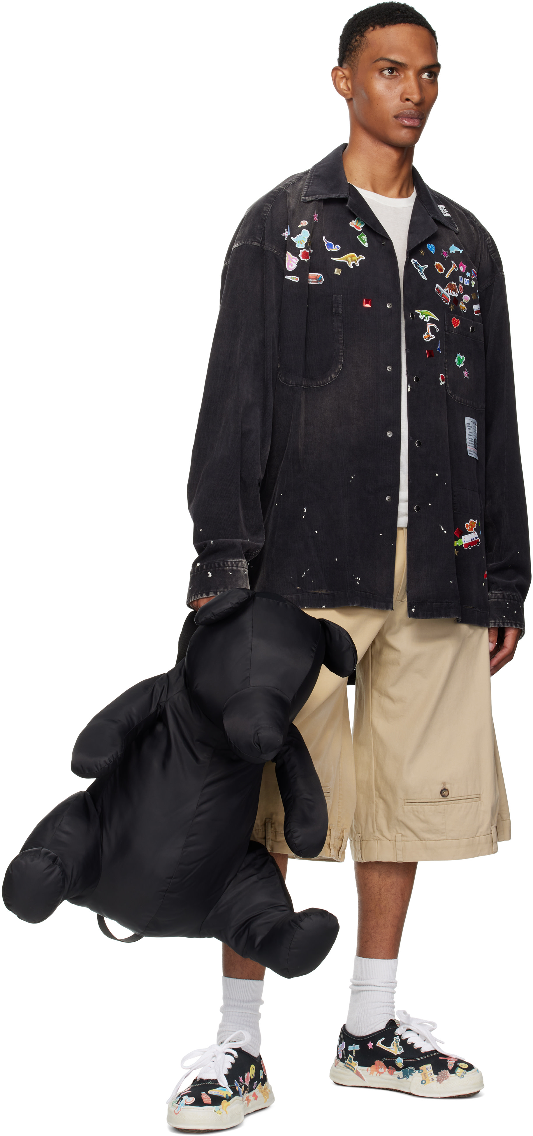 Maison MIHARA YASUHIRO: Black 'Baker' OG Sole Sticker Canvas