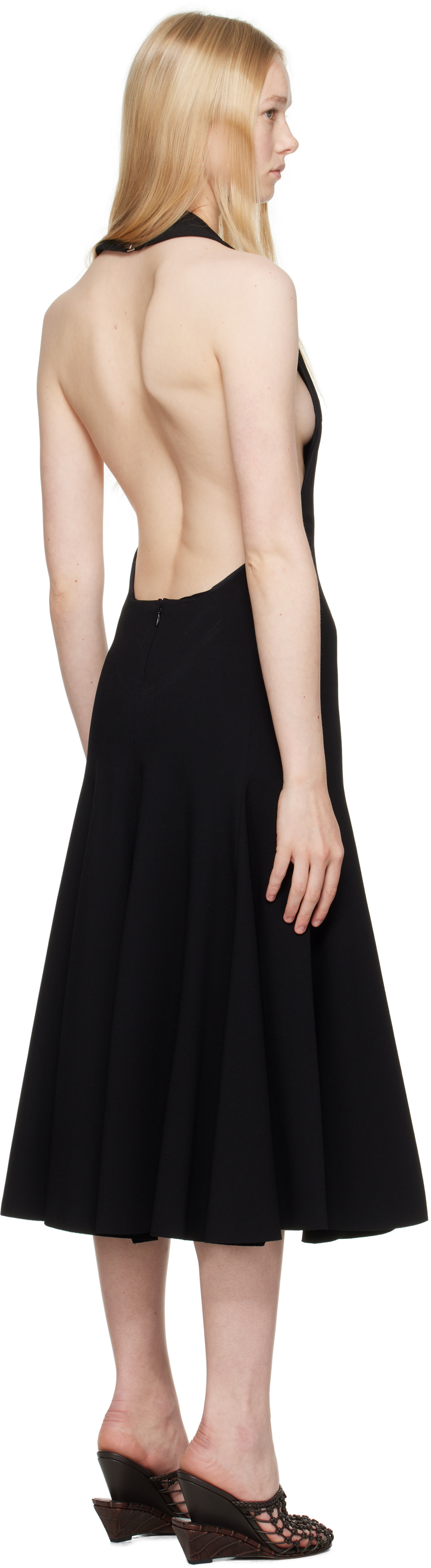JACQUEMUS: Black La Croisire 'The Favola' Midi Dress | SSENSE Puerto Rico