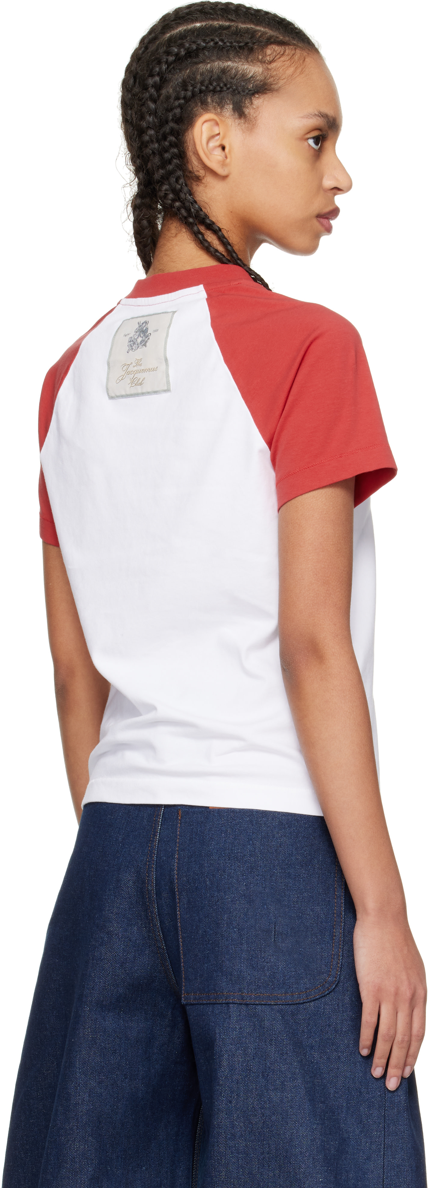 JACQUEMUS - Micro t-shirt de baseball rouge