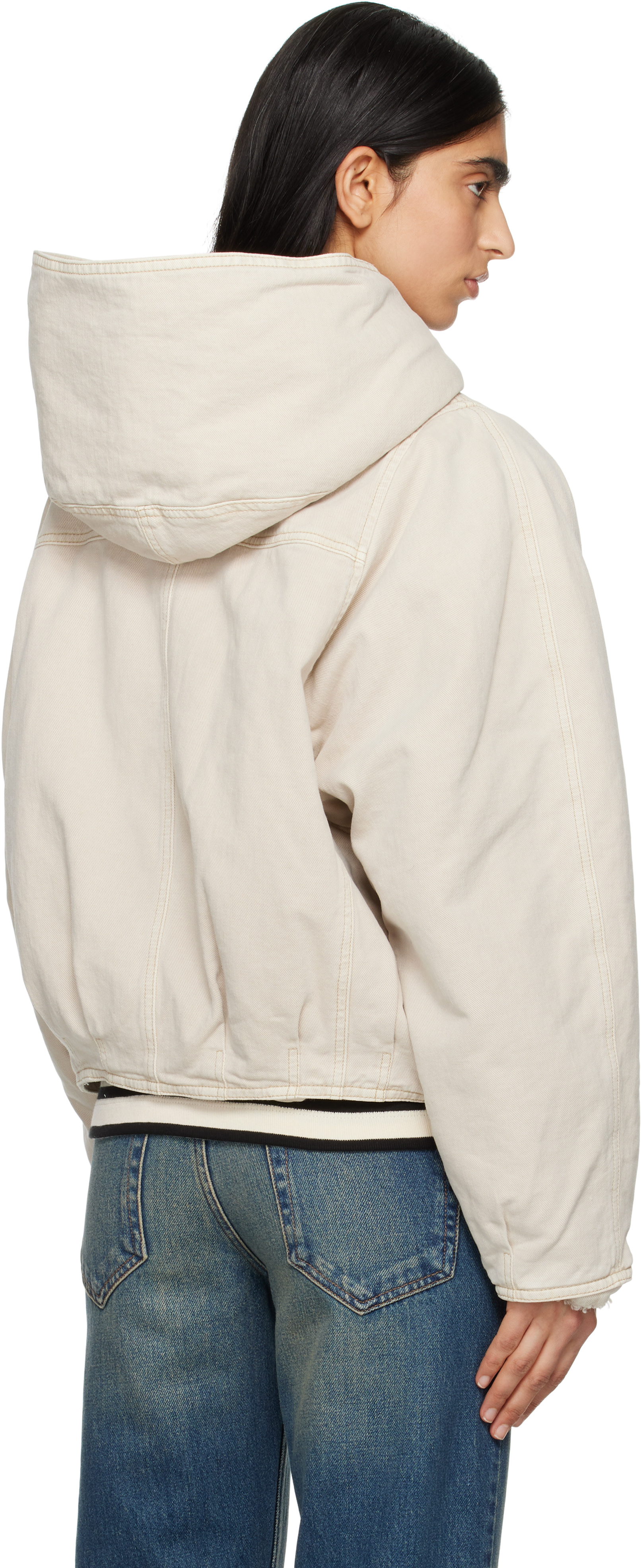 Isabel Marant: Beige Biane Denim Jacket | SSENSE