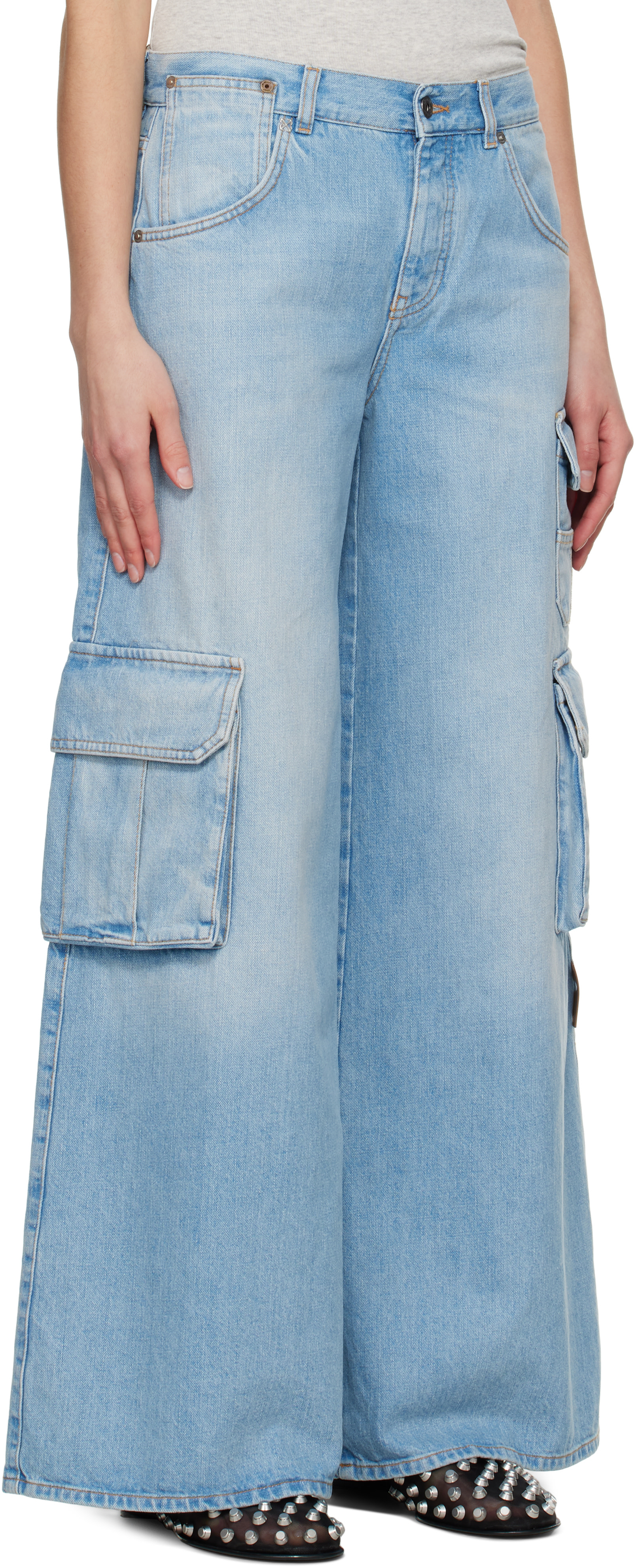 Off-White - Jean ample bleu en denim