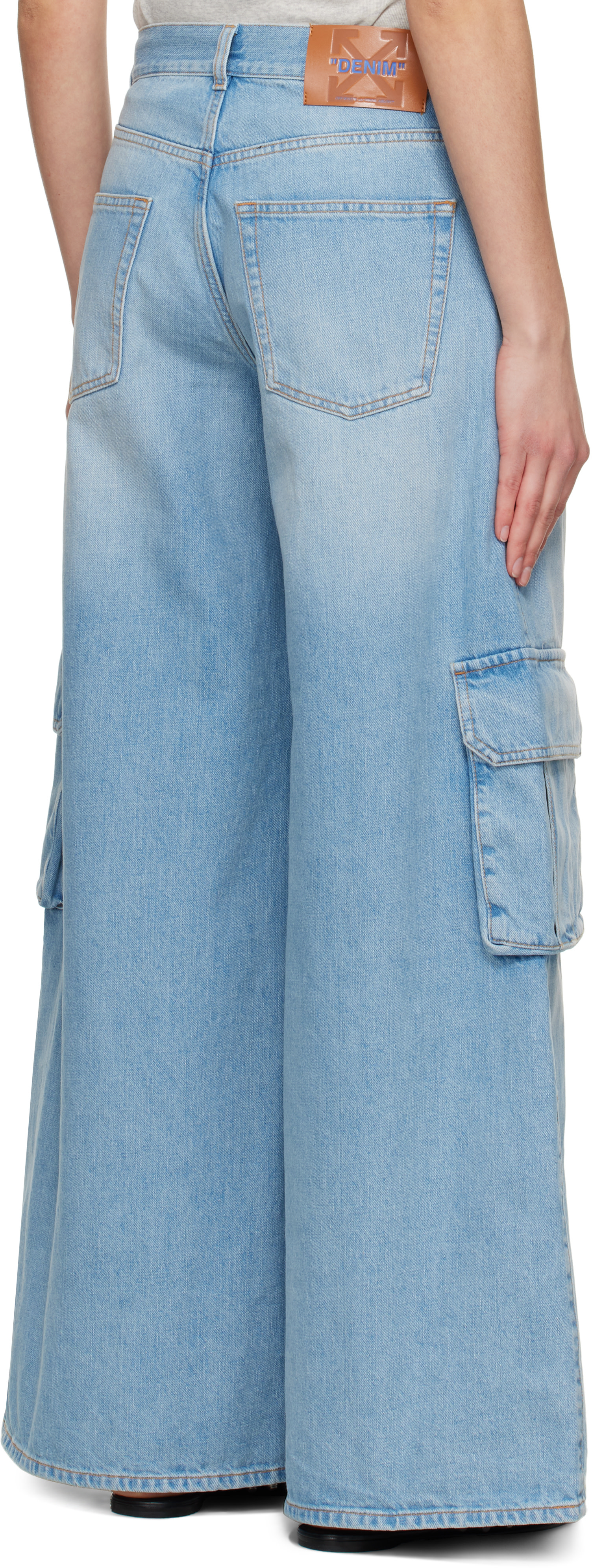 Off-White - Jean ample bleu en denim