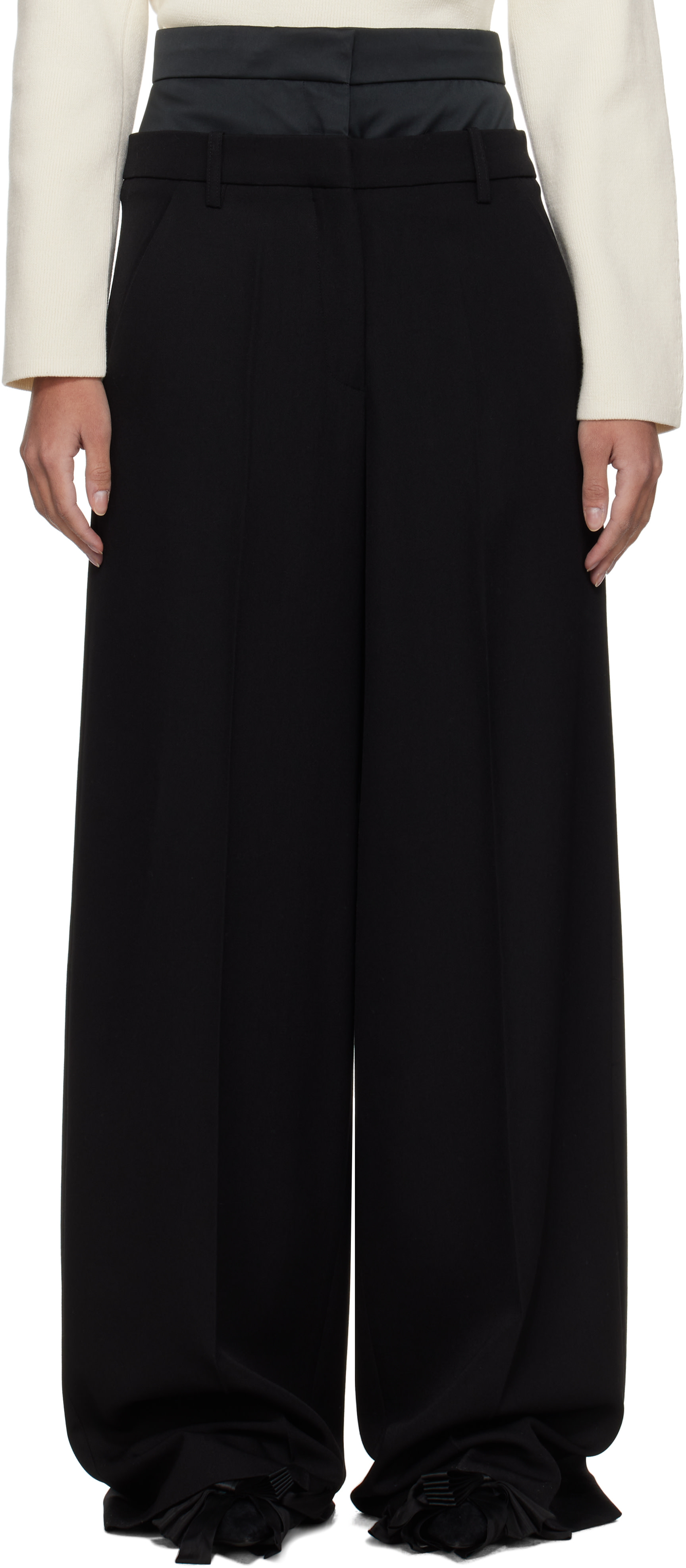 Erdem - Pantalon ample noir