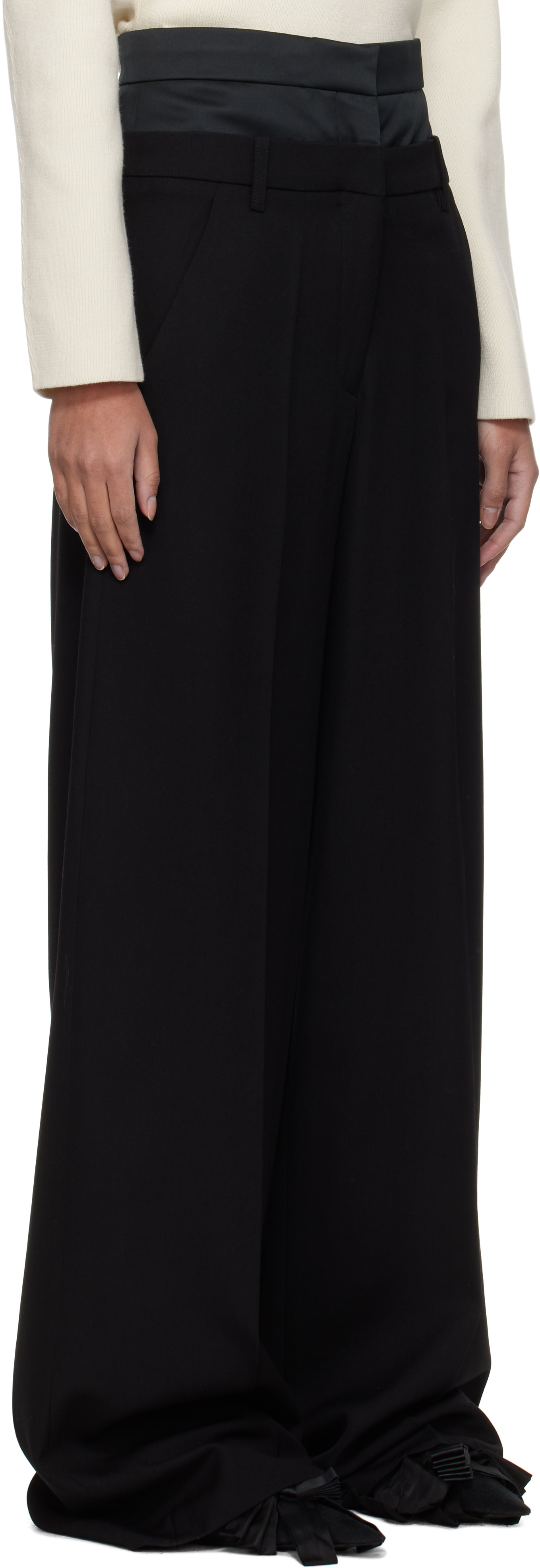 Erdem - Pantalon ample noir