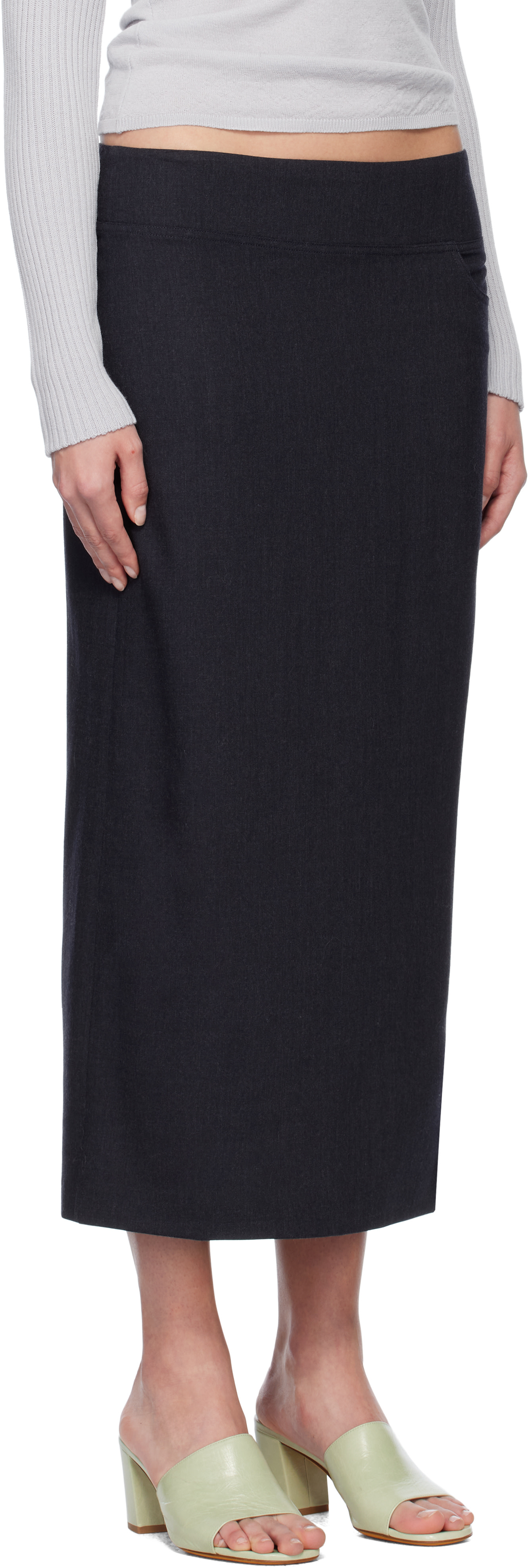 Paloma Wool シースルー　ロングスカート Paloma Wool: Navy Olya Maxi Skirt | SSENSE