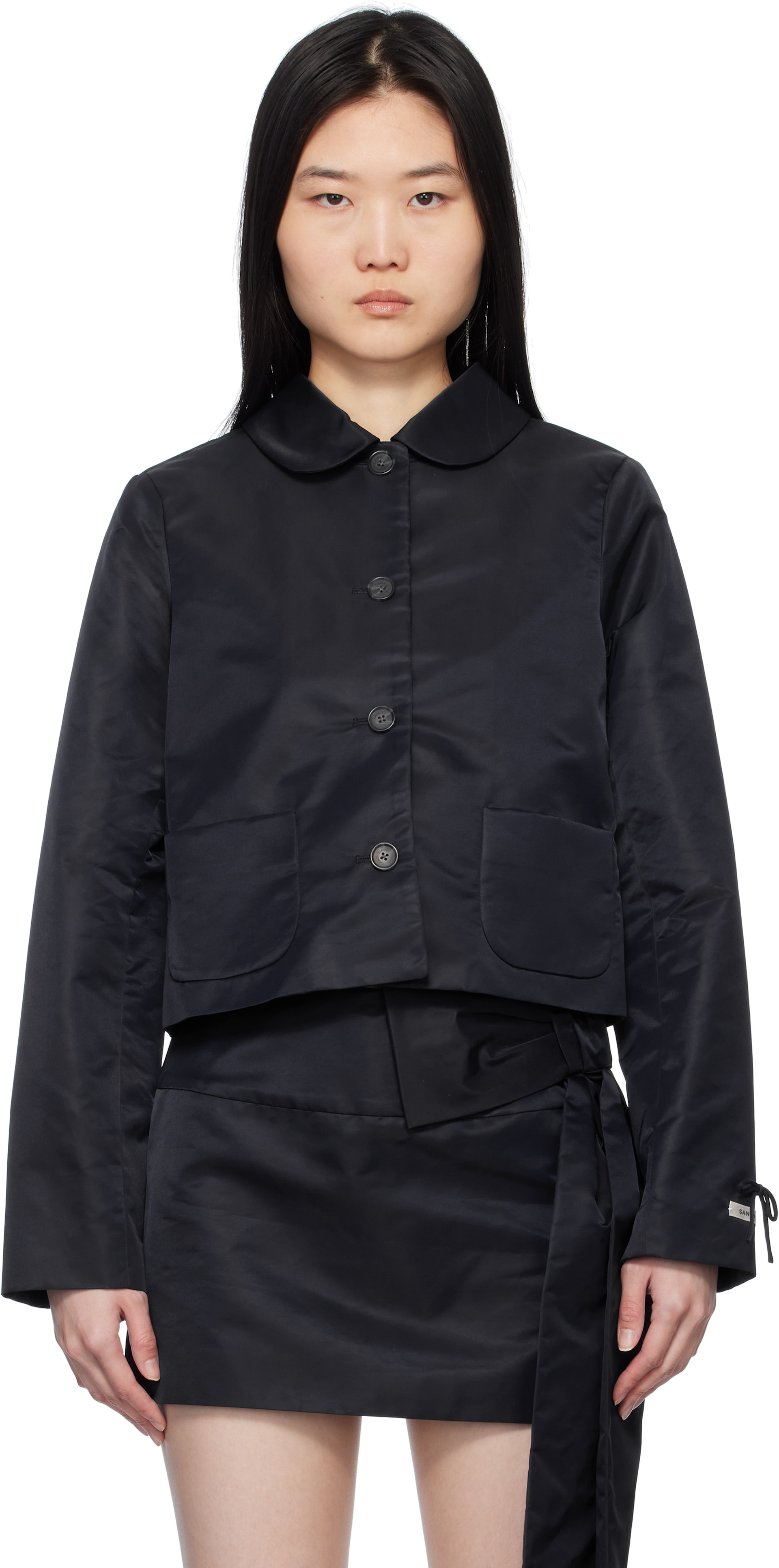Sandy Liang - Navy Shelby Jacket