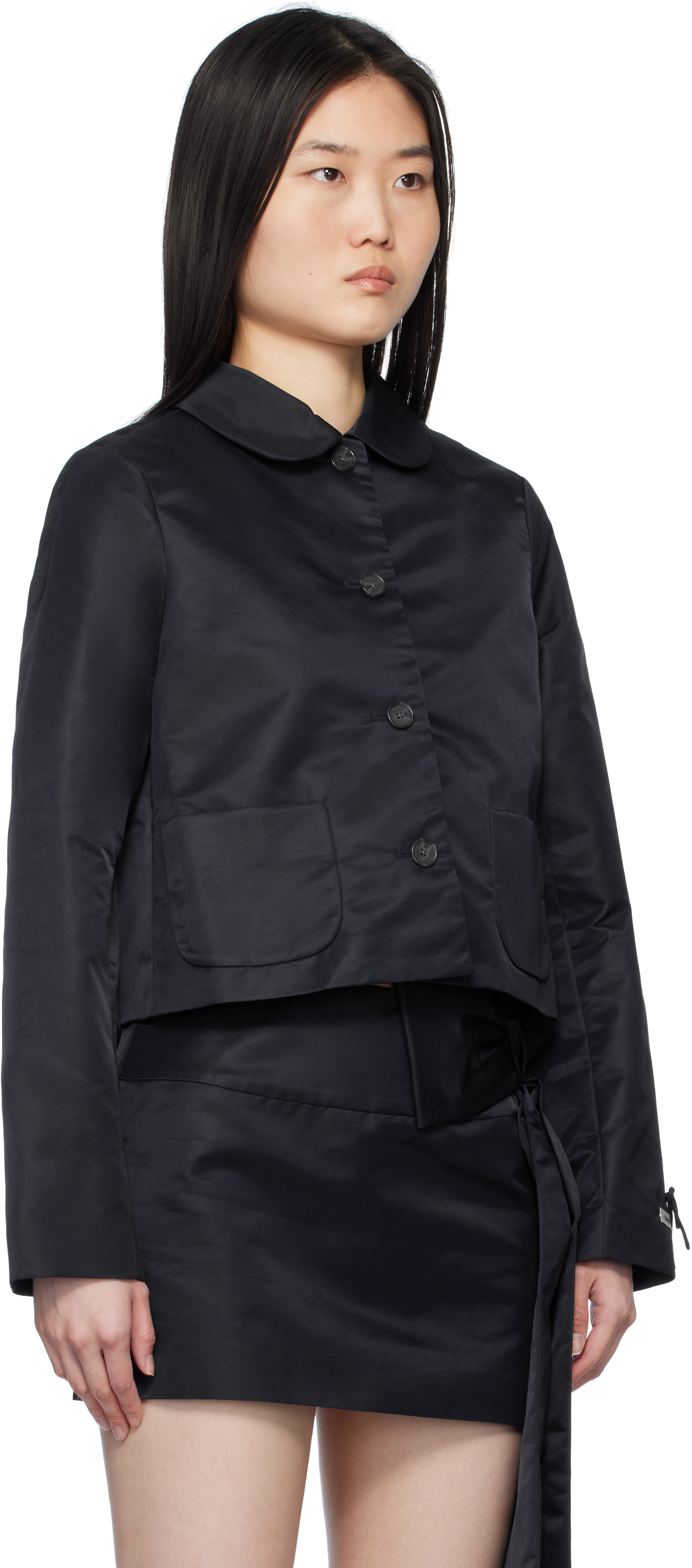 Sandy Liang - Navy Shelby Jacket