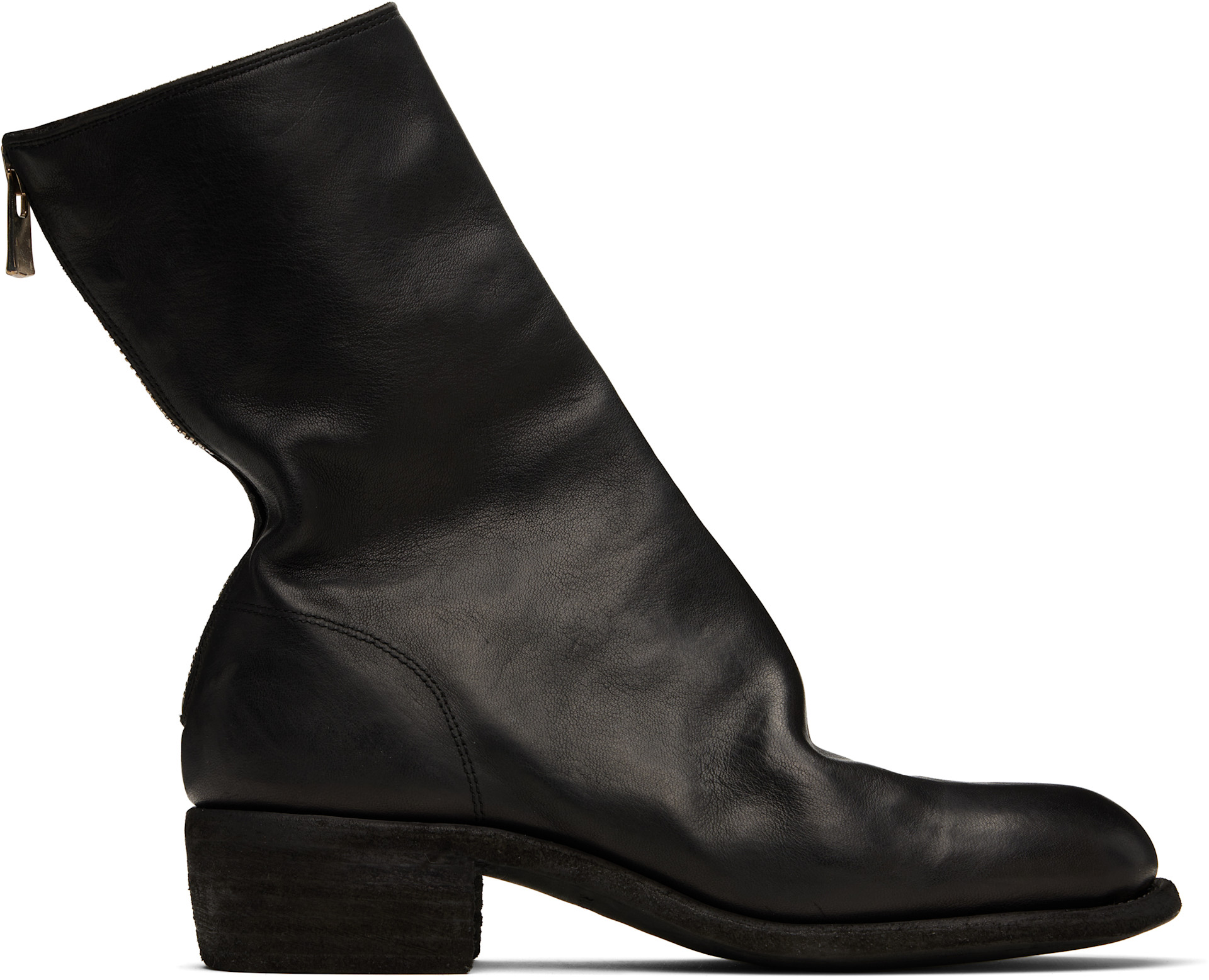 Guidi - 黑色 788Z 中筒靴