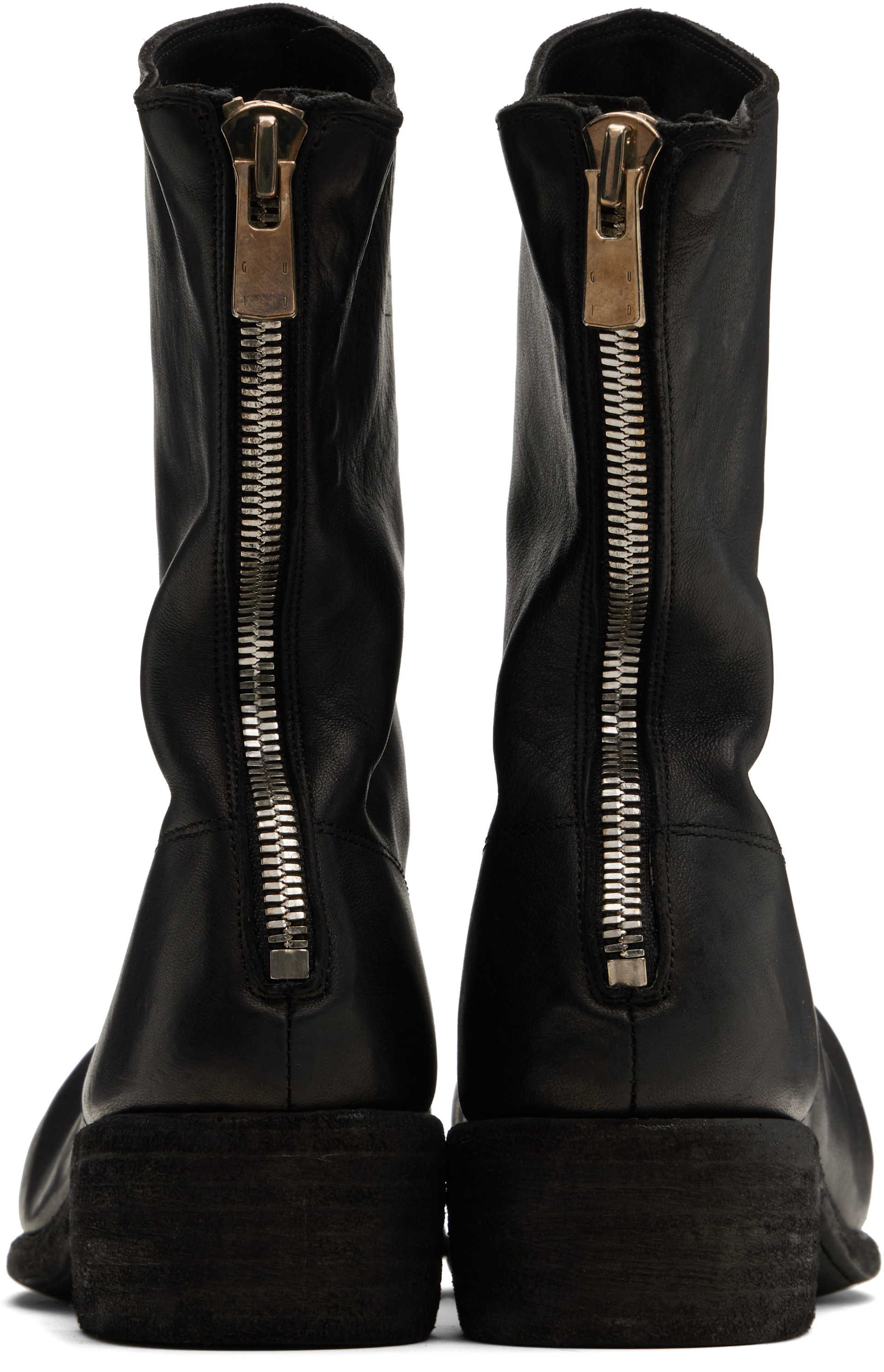 Guidi - 黑色 788Z 中筒靴