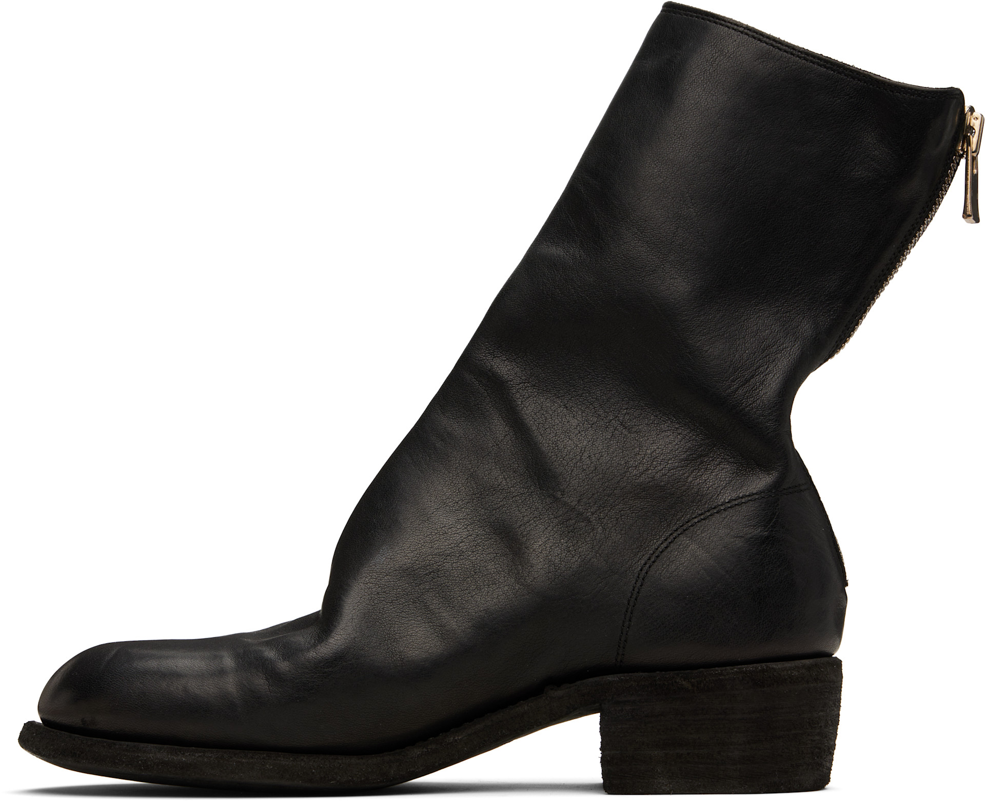 Guidi - 黑色 788Z 中筒靴