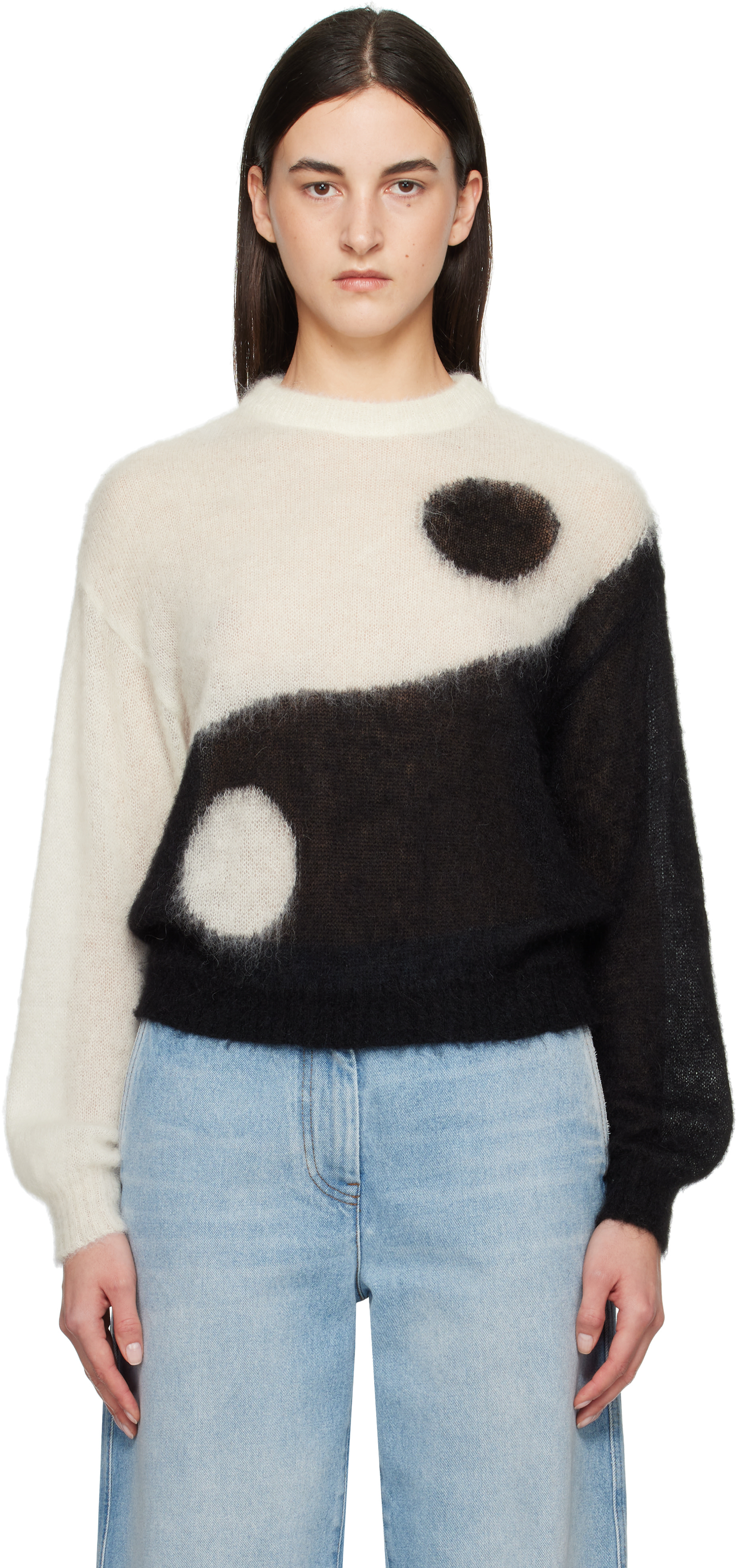 Moschino - Pull Tao noir et blanc