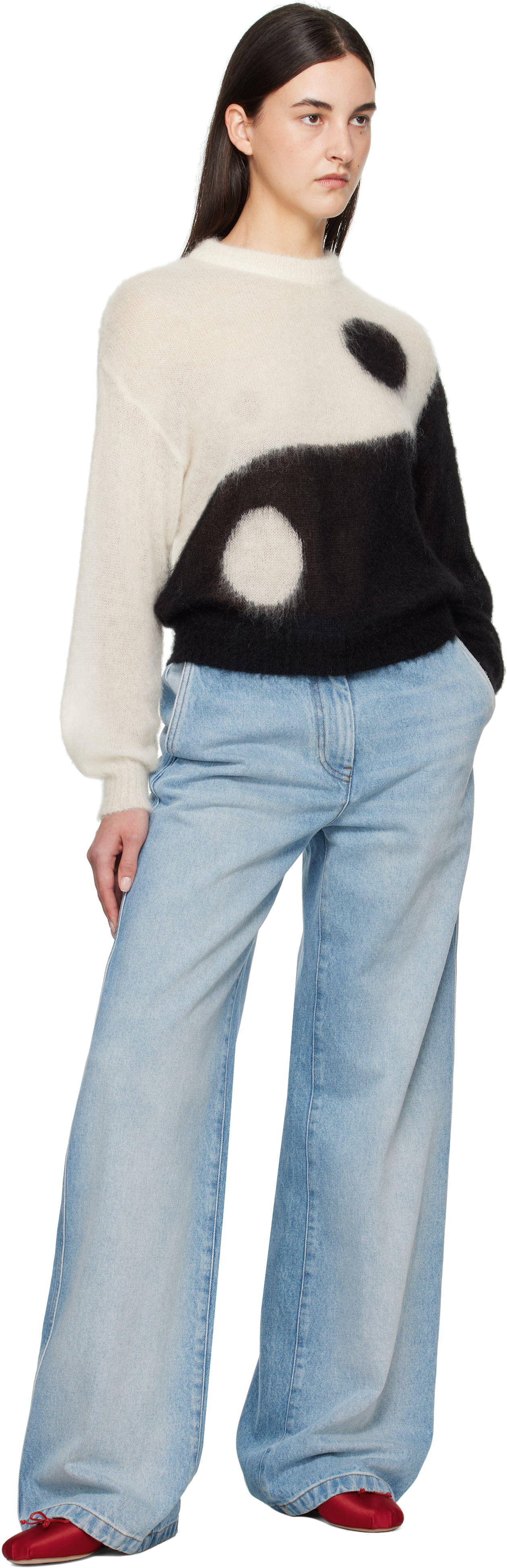 Moschino - Pull Tao noir et blanc